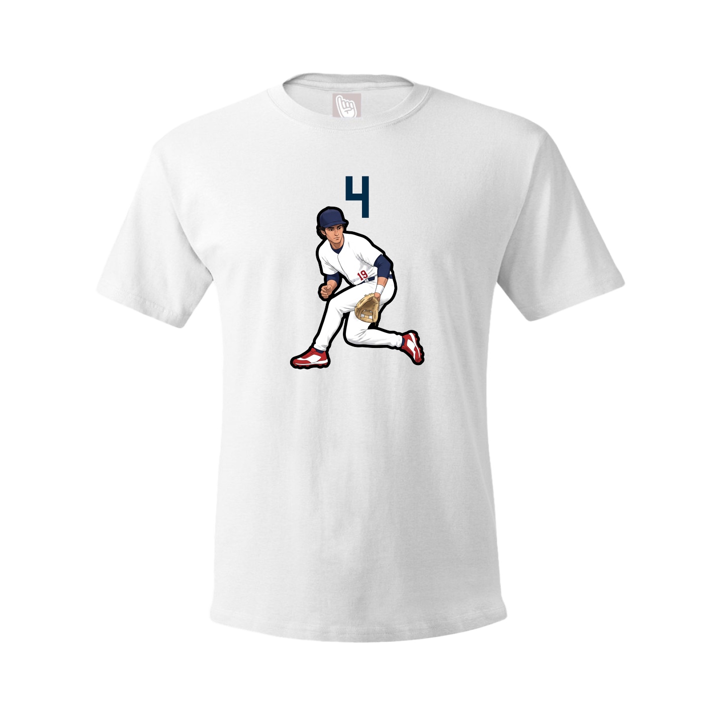 Youth Tee — Number Top in White