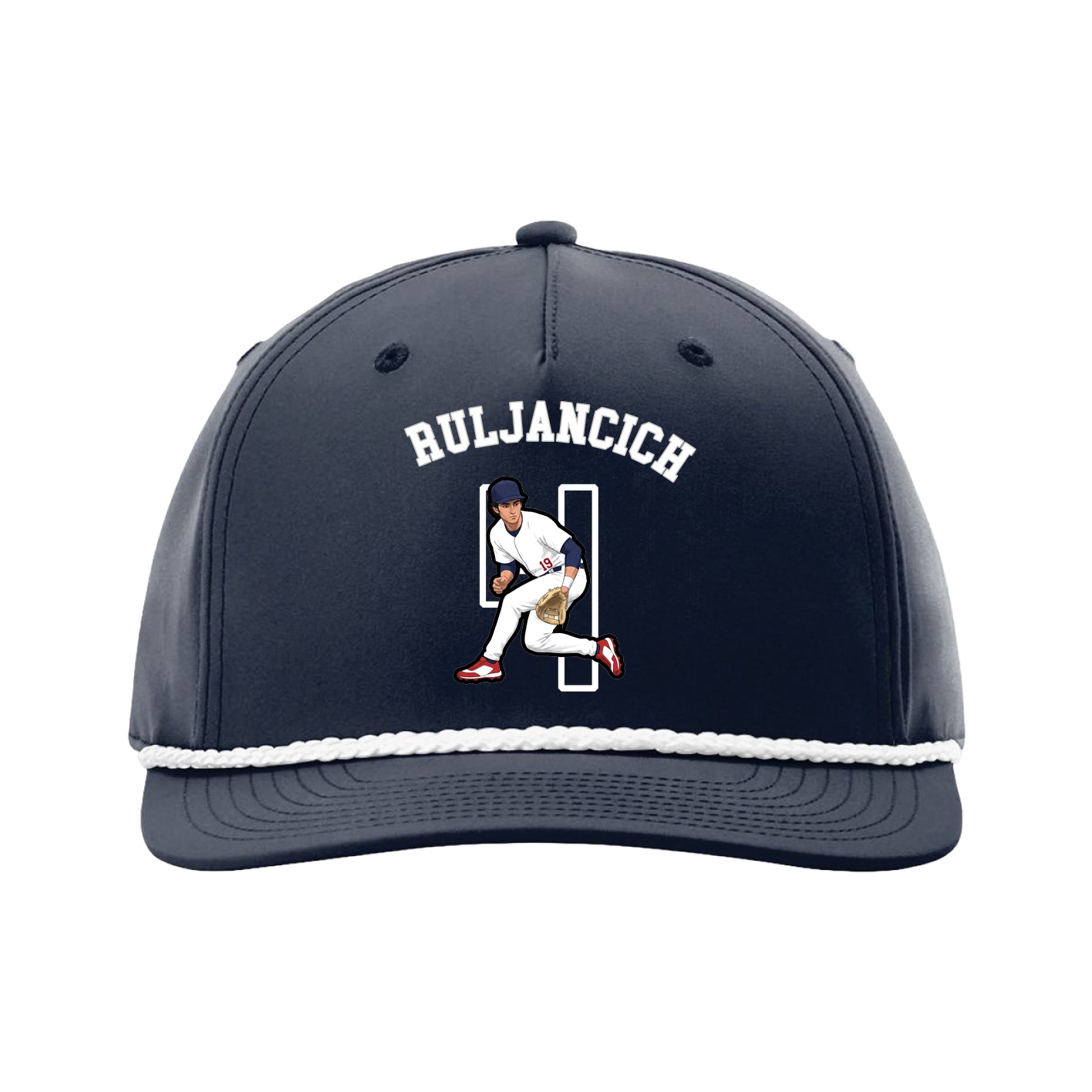 Five-Panel Classic Rope Cap — Shirsey Arch in Navy
