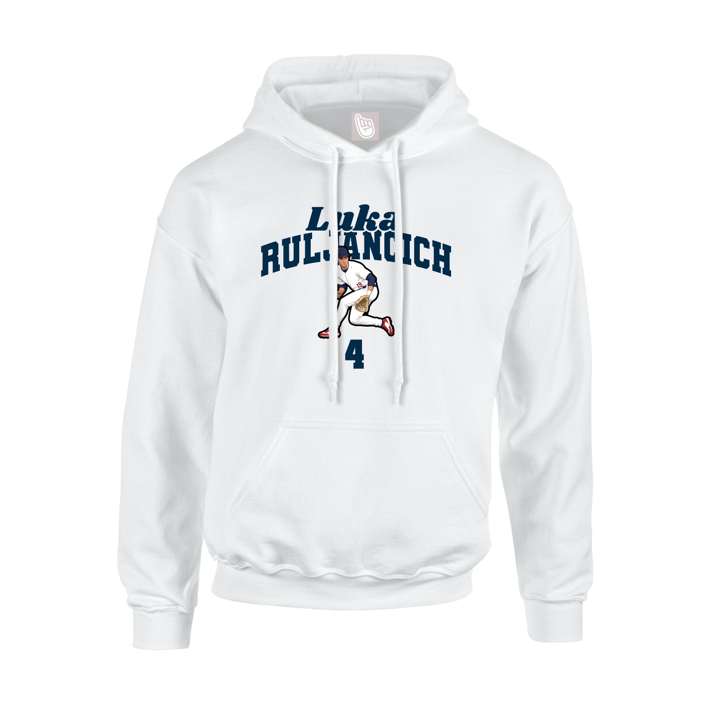 Youth Hoodie — Signature Arch in White
