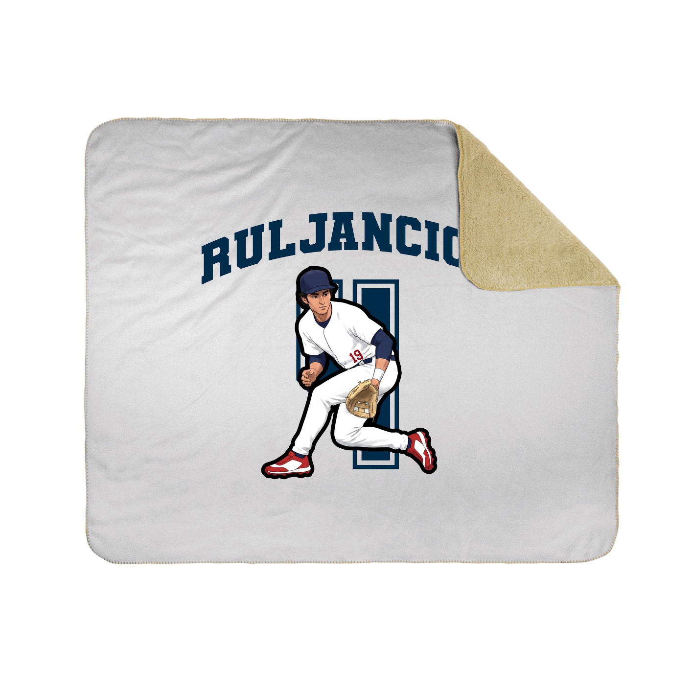 Throw Blanket — Number in White