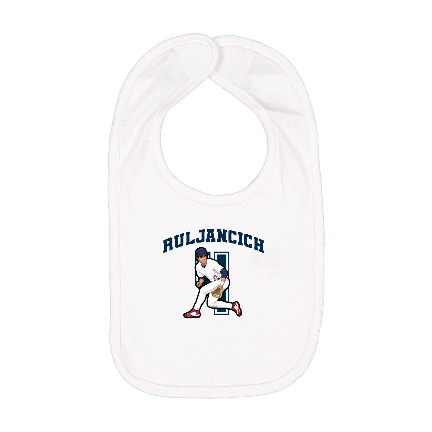 Infant Bib — Number in White