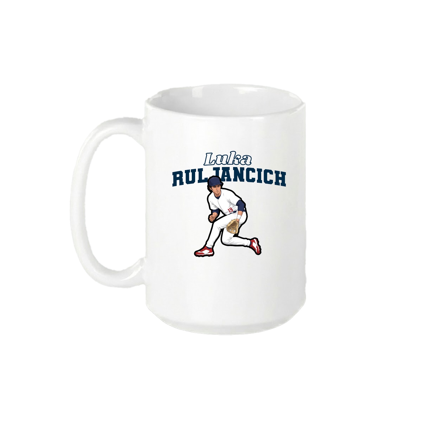 15oz Coffee Mug — Name Arch in White