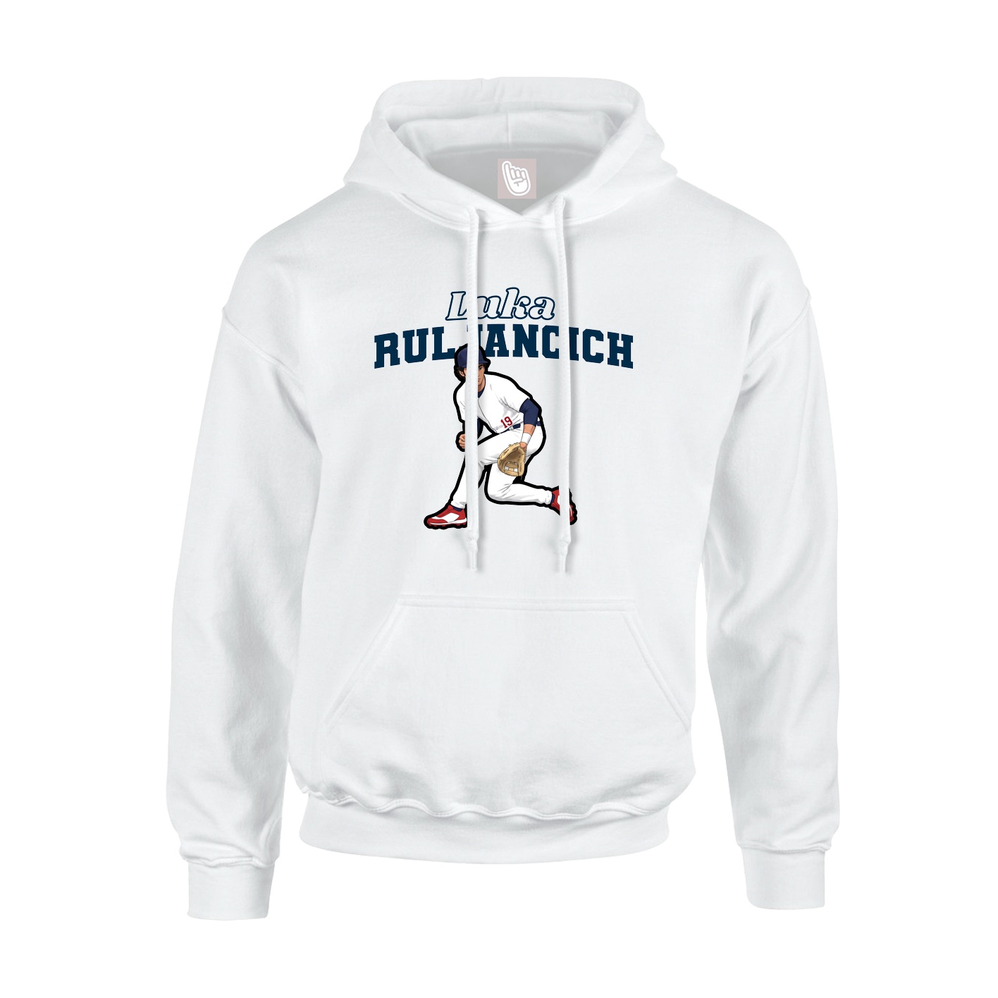 Hoodie — Name Arch in White