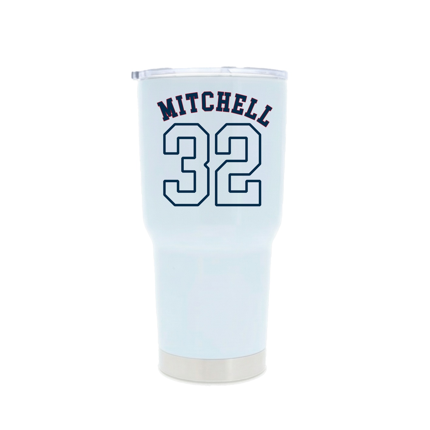 30oz Stainless Steel Tumbler — Shirsey Arch in White
