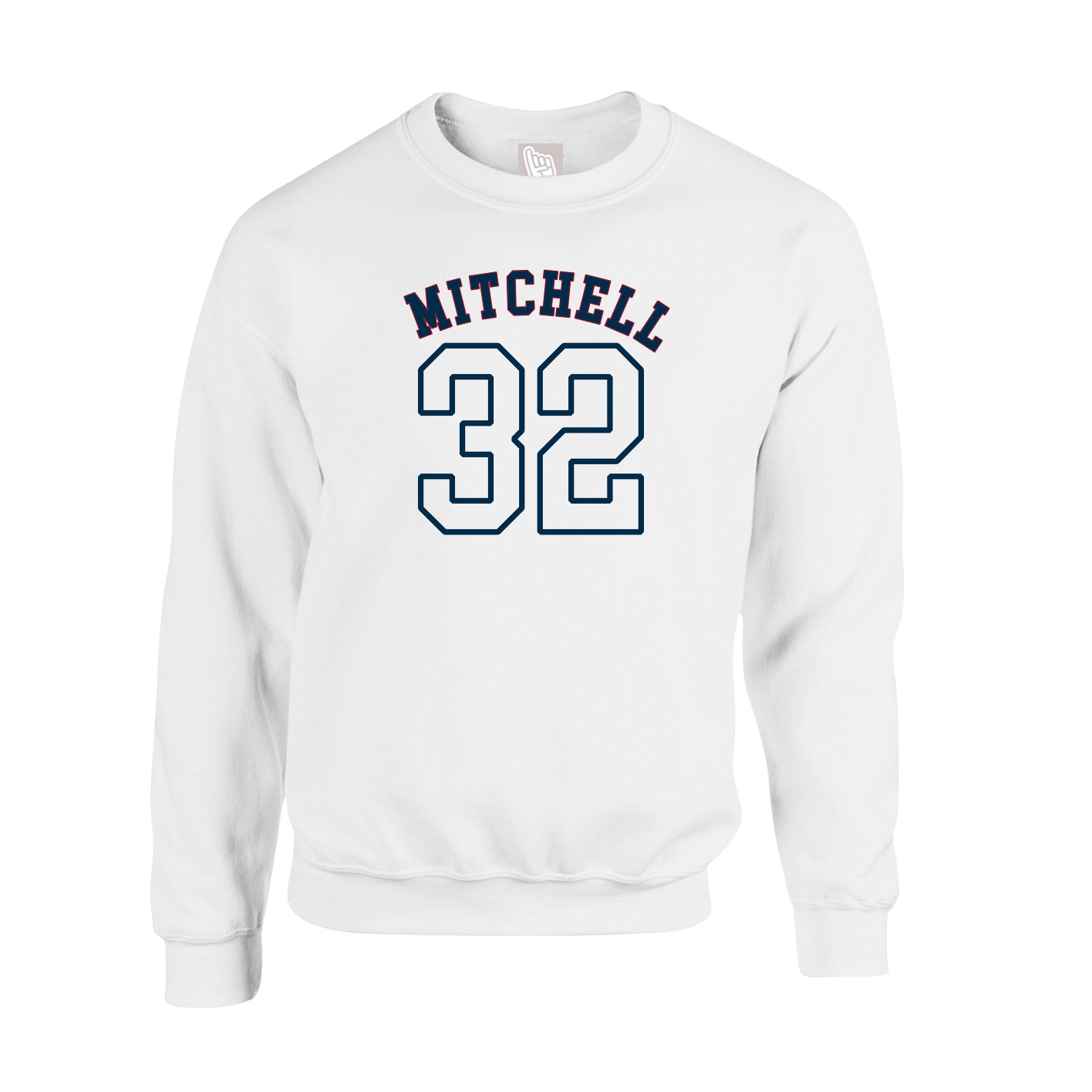 Fleece Crew — Shirsey Arch in White