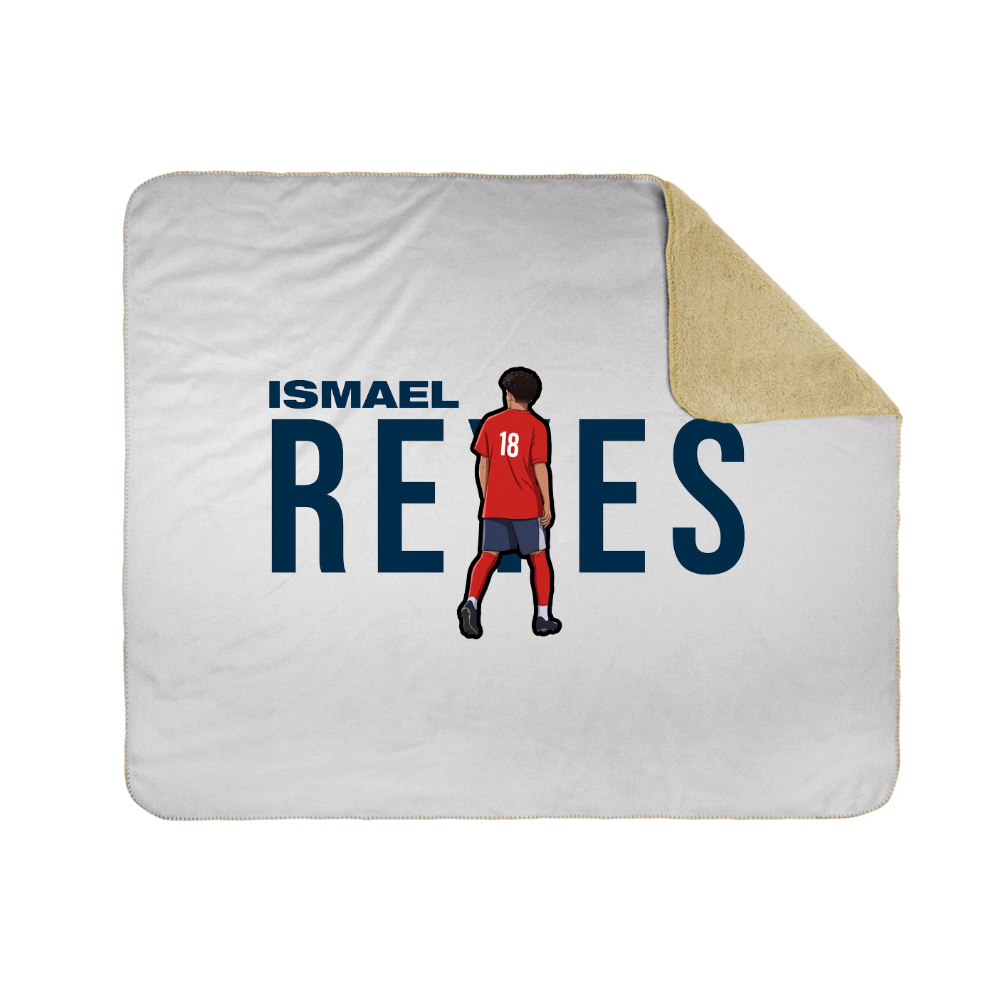 Throw Blanket — Player Name in White