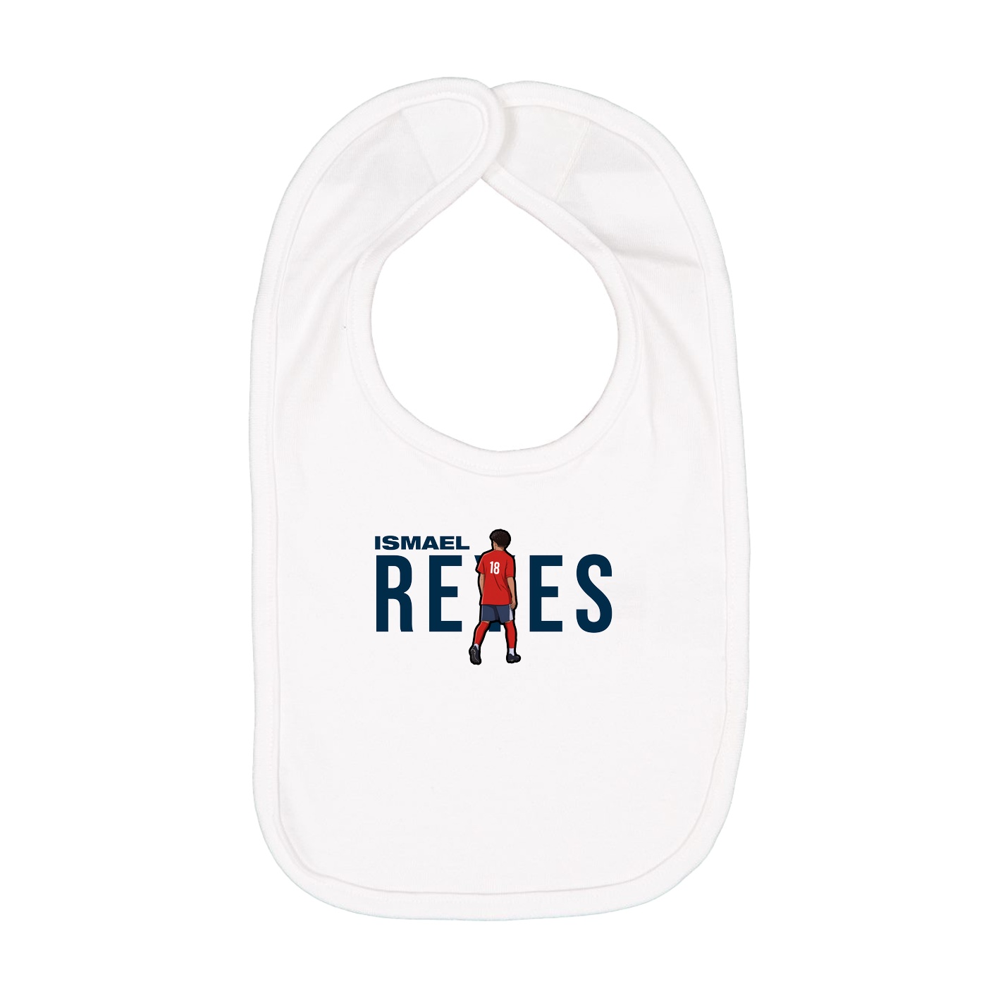 Infant Bib — Player Name in White