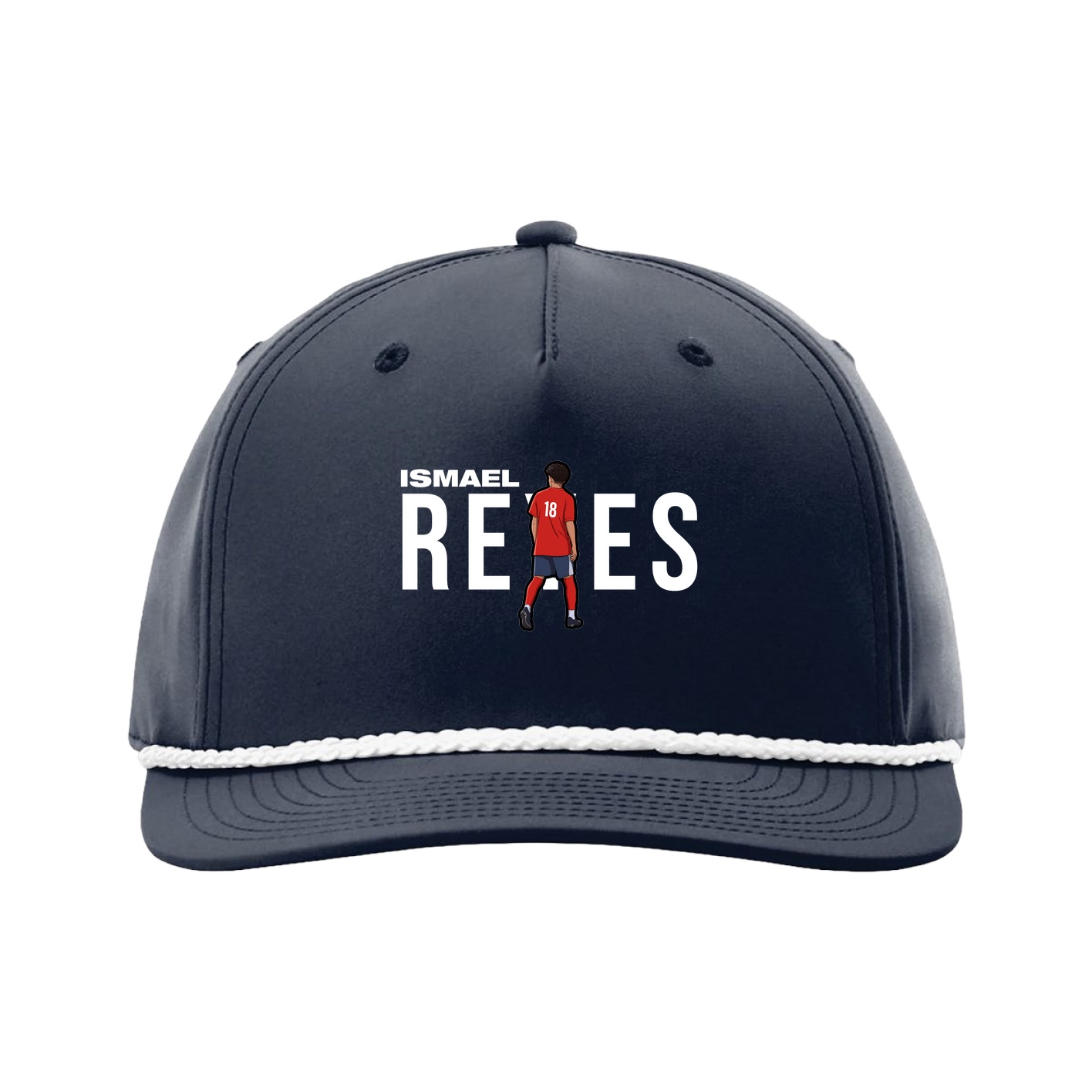 Five-Panel Classic Rope Cap — Player Name in Navy