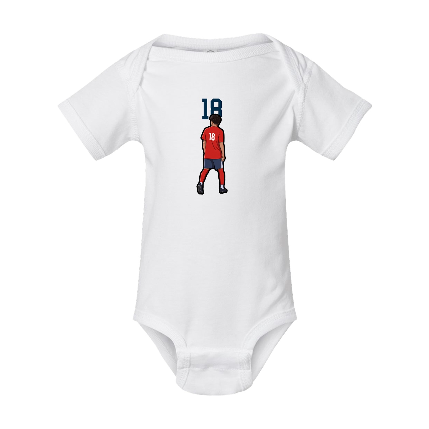 Baby Onesie — Number Top in White