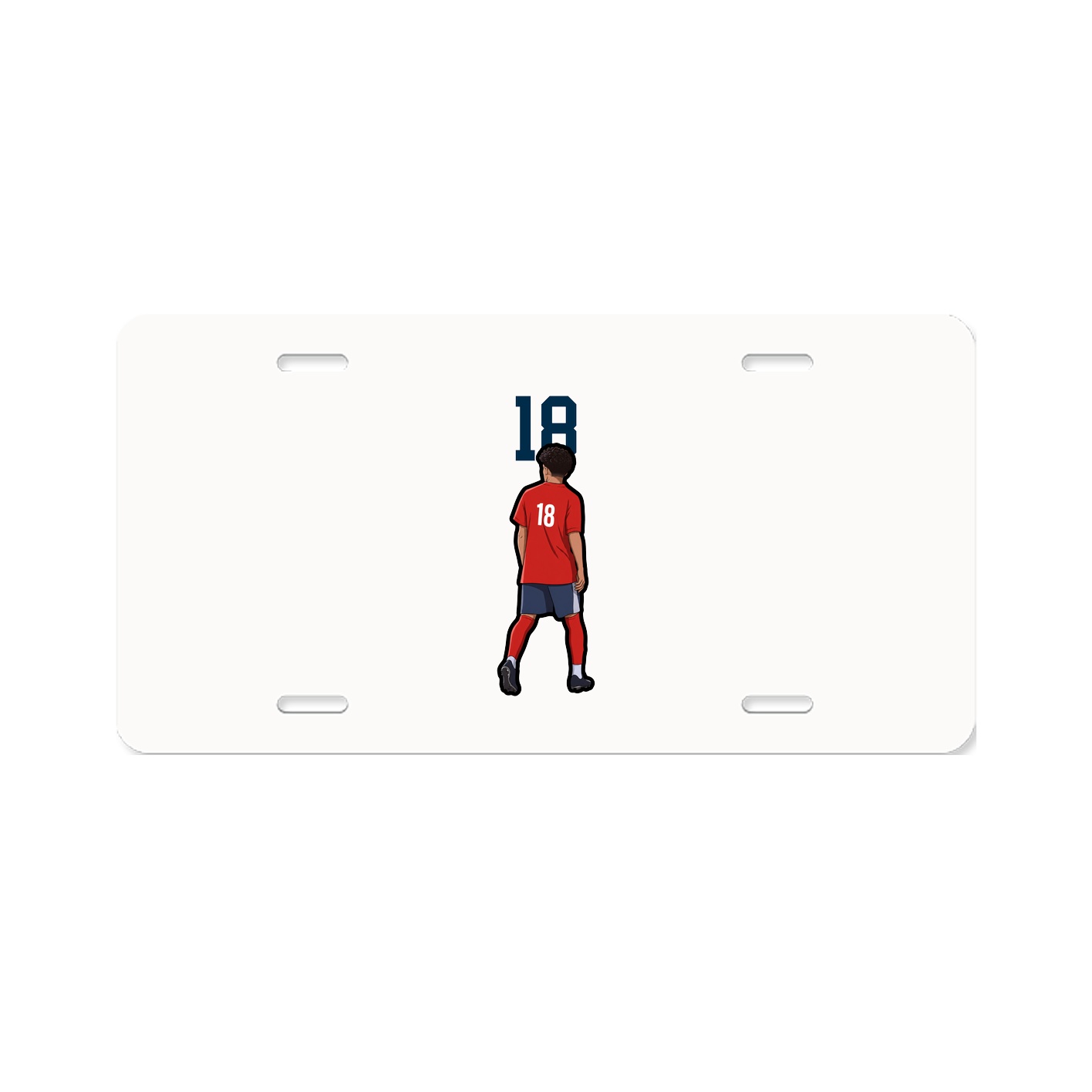 License Plate — Number Top in Classic