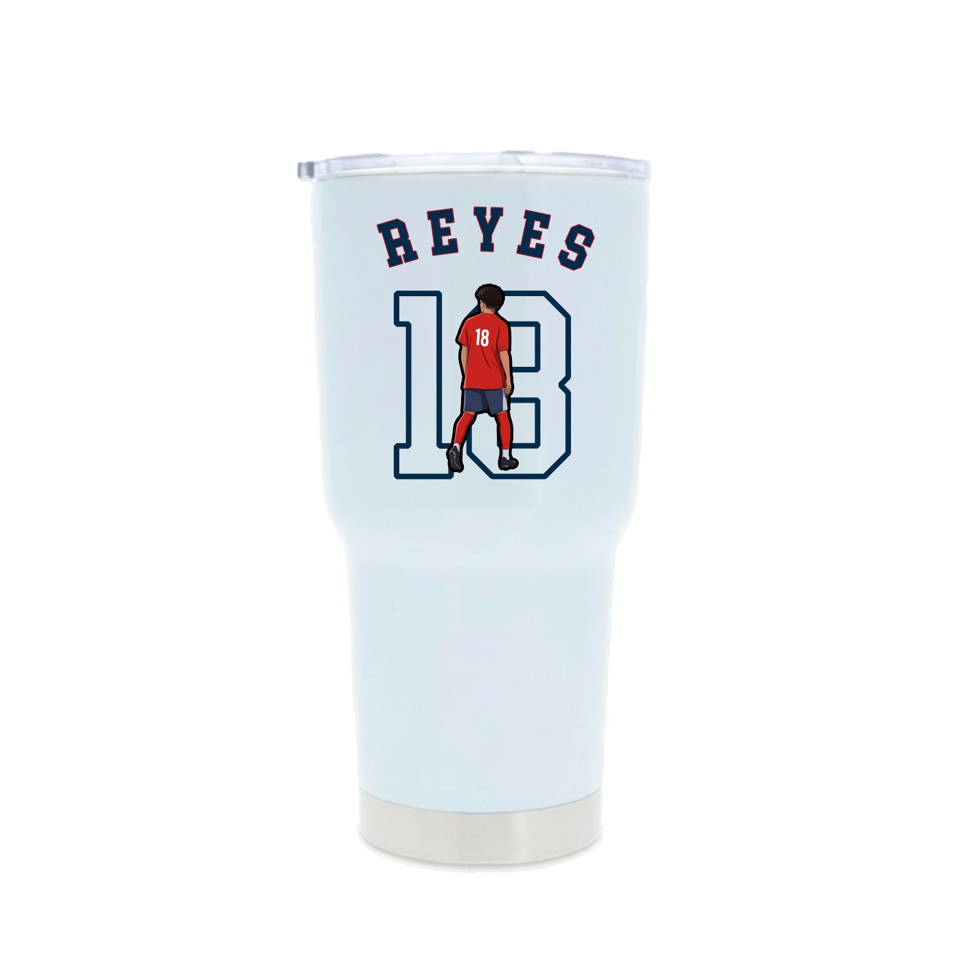 30oz Stainless Steel Tumbler — Shirsey Arch in White