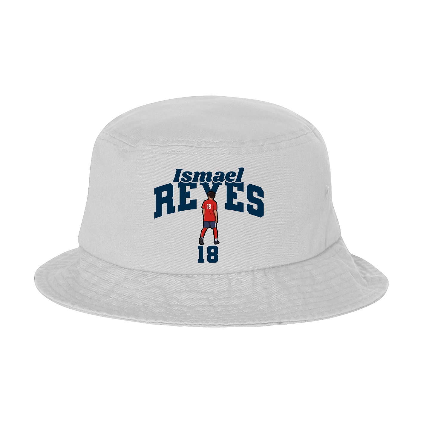 Bucket Cap — Signature Arch in White