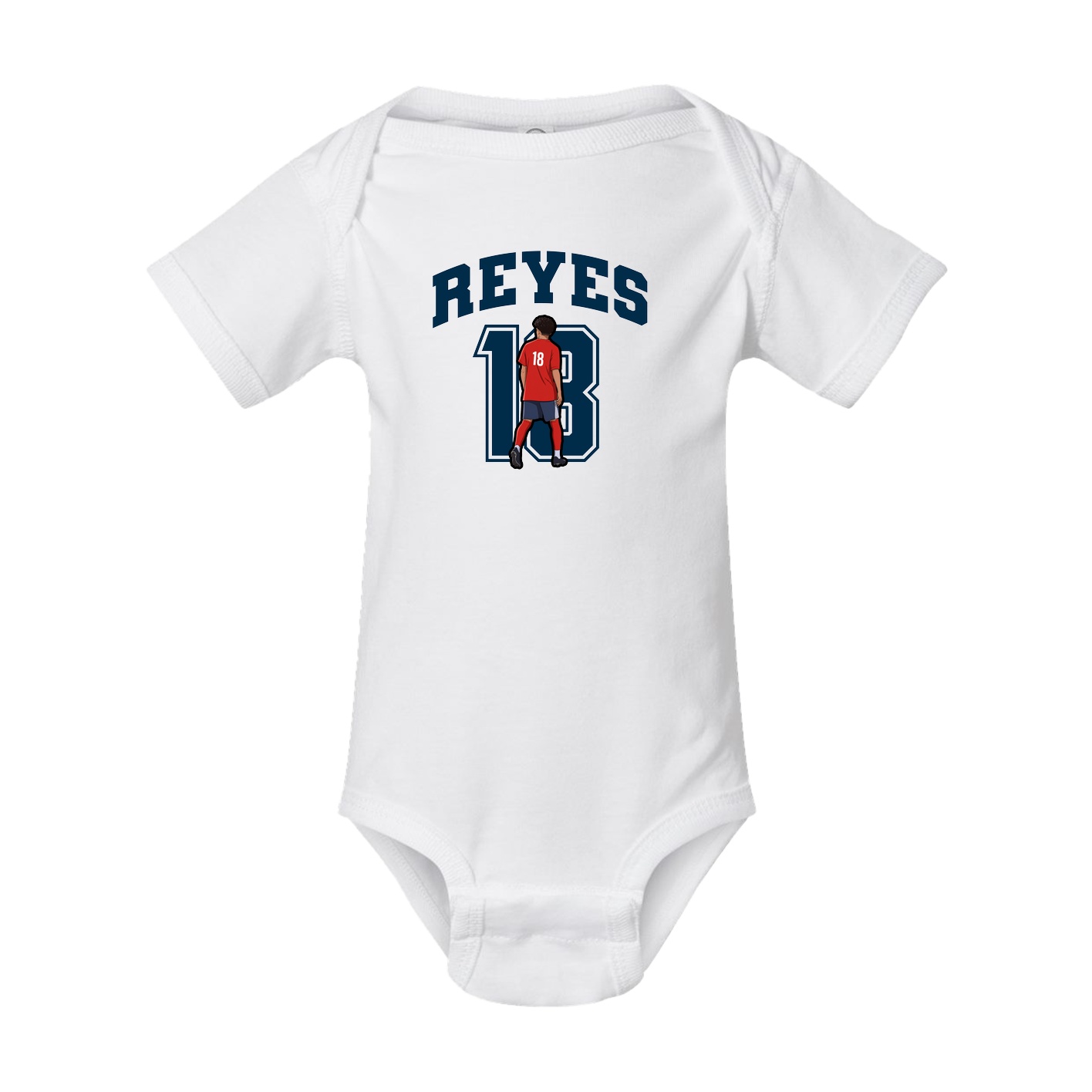 Baby Onesie — Number in White
