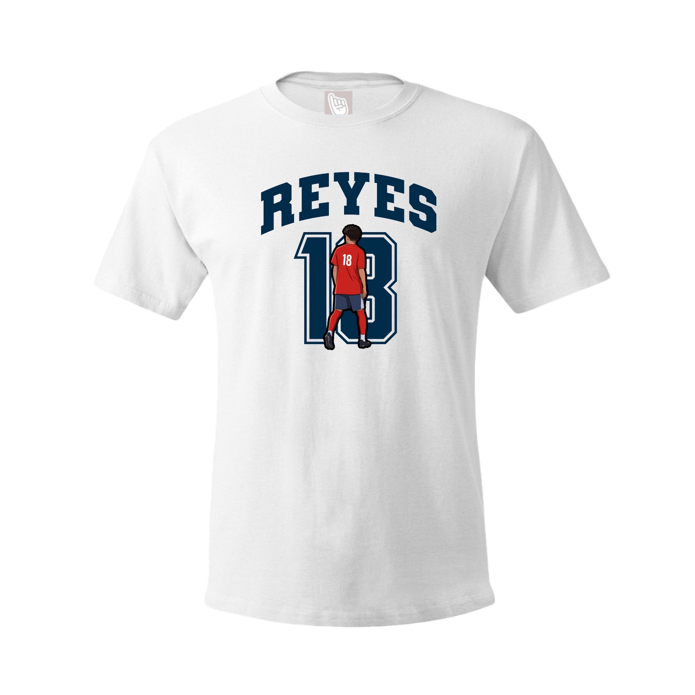 Youth Tee — Number in White