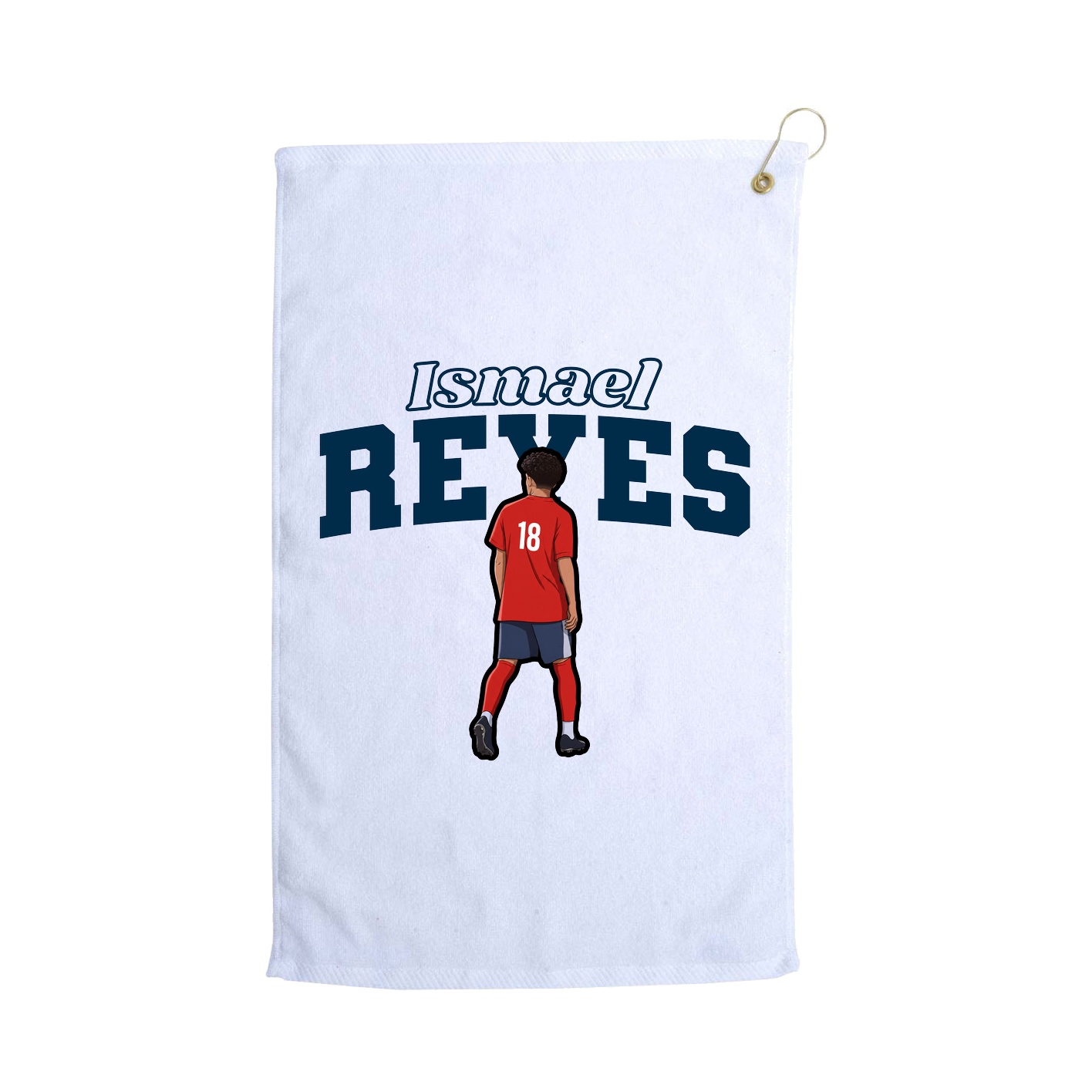 Golf Towel — Name Arch in White
