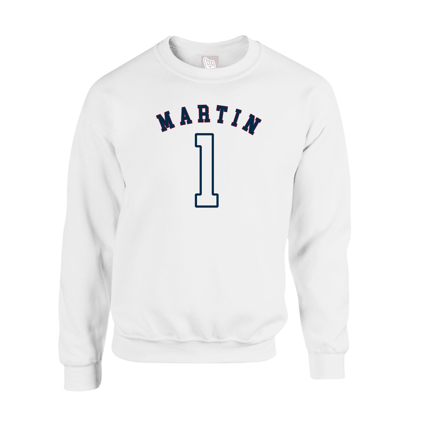 Fleece Crew — Shirsey Arch in White