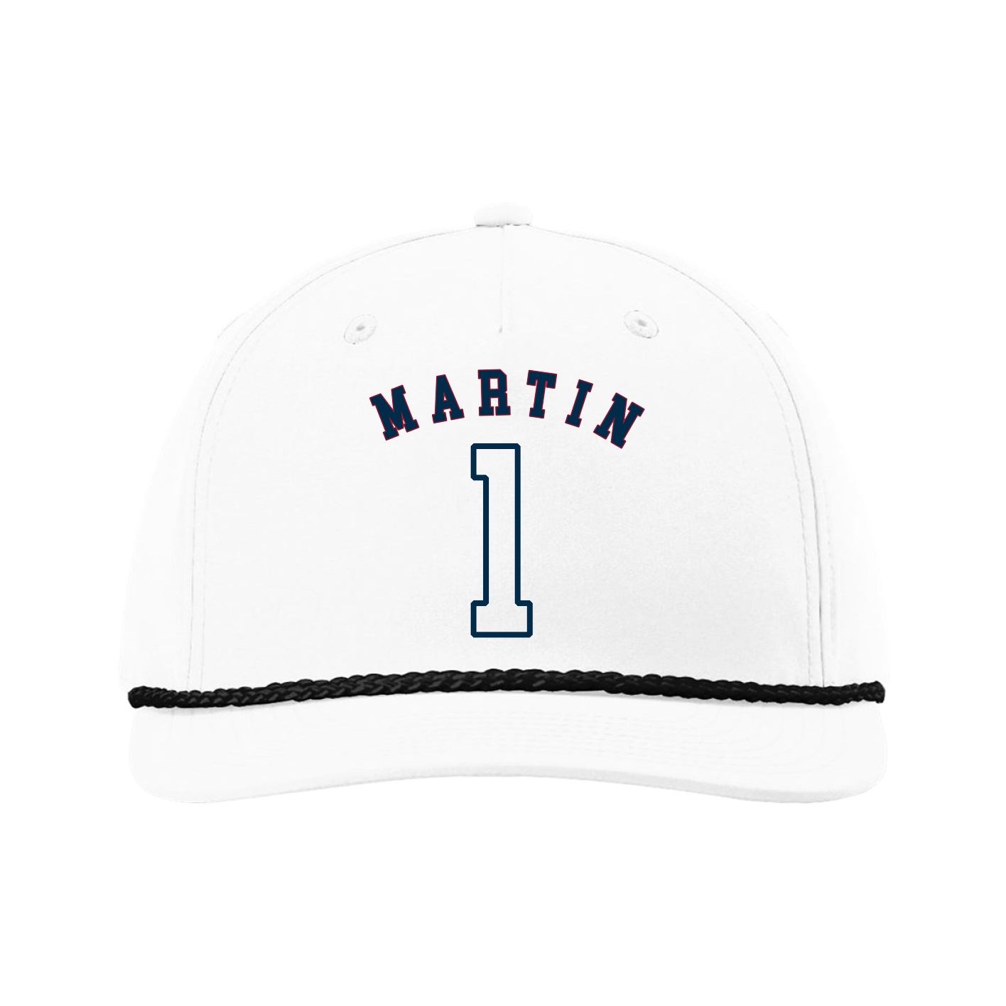 Five-Panel Classic Rope Cap — Shirsey Arch in White