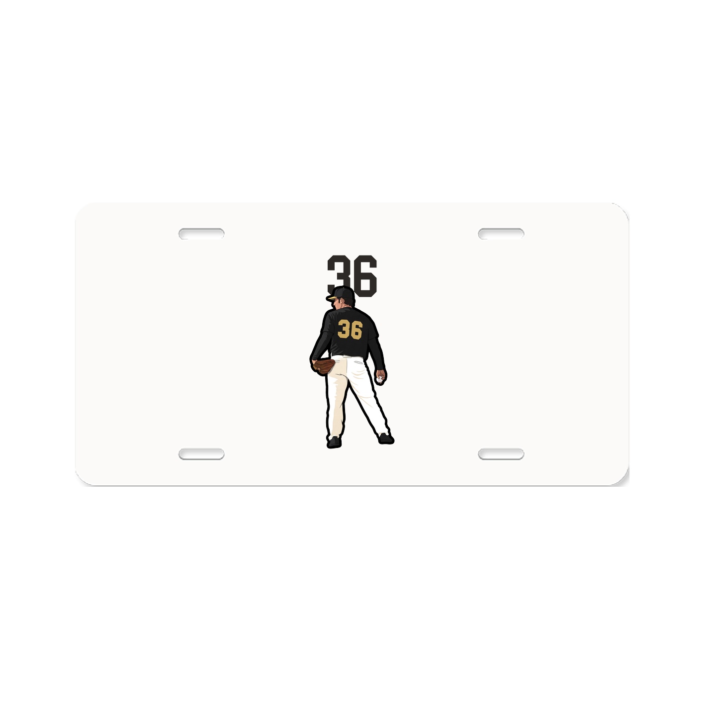 License Plate — Number Top in Classic