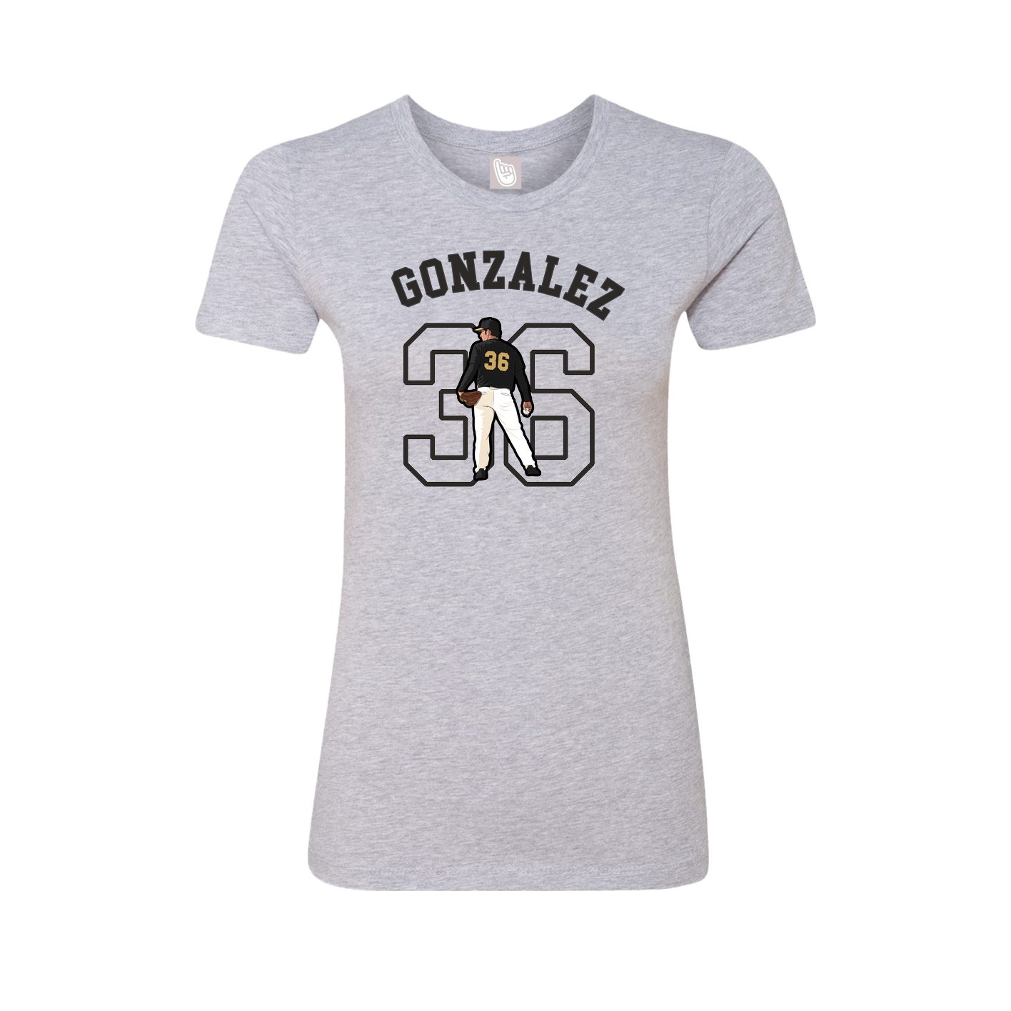 Fitted Women's Tee — Shirsey Arch in Grey
