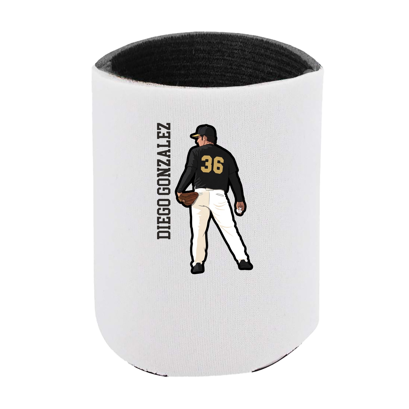 Can Holder — Name Vertical in White