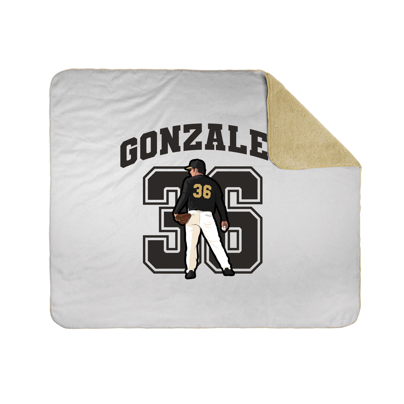 Throw Blanket — Number in White
