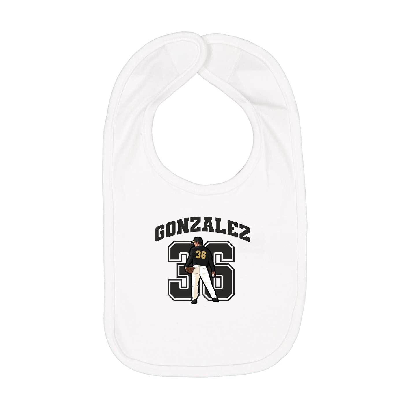 Infant Bib — Number in White