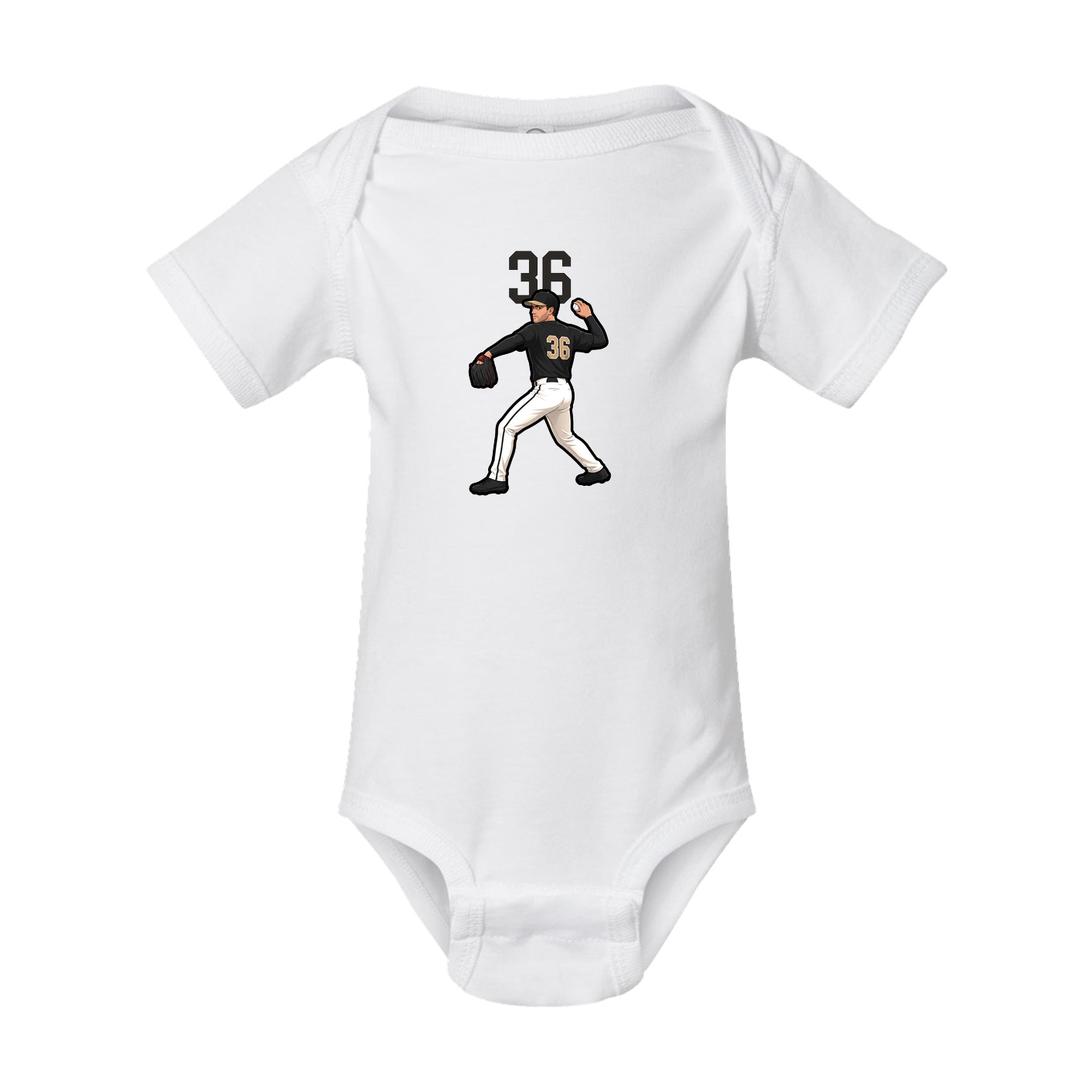 Baby Onesie — Number Top in White