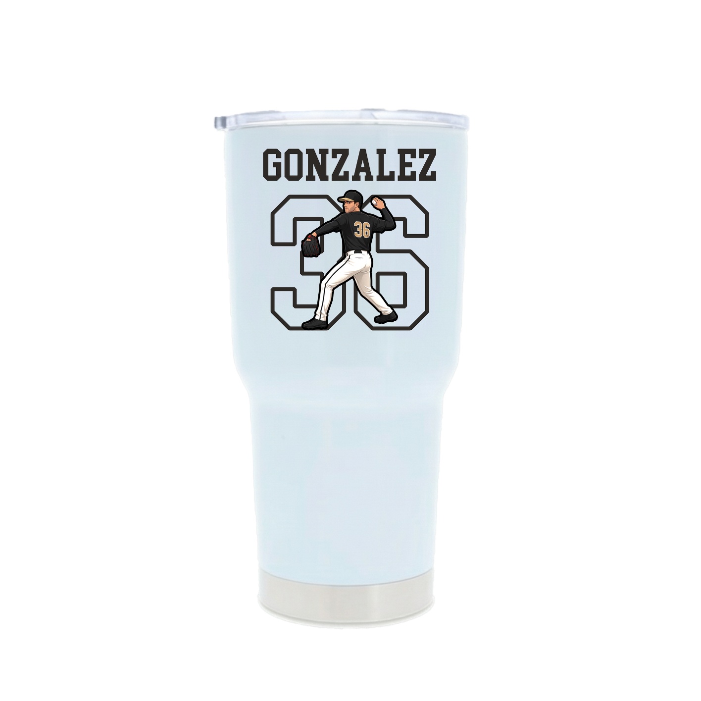 30oz Stainless Steel Tumbler — Shirsey in White