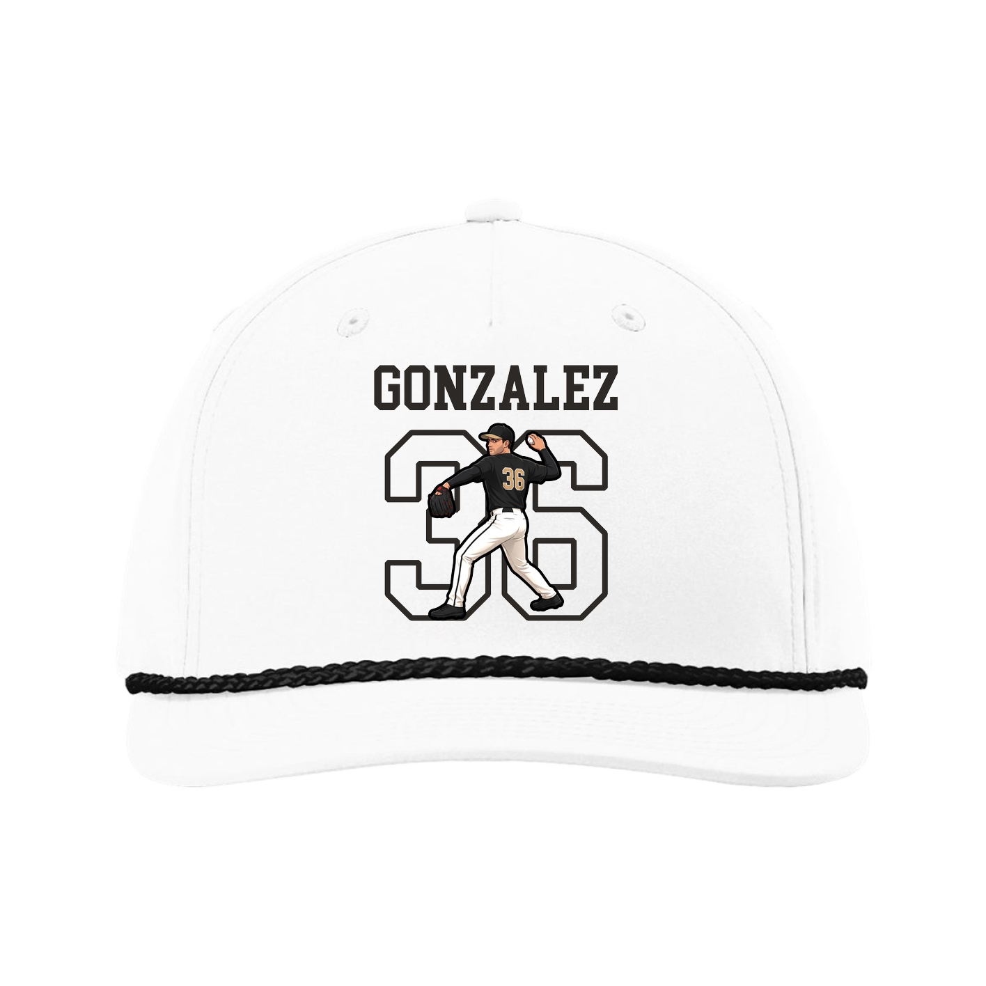 Five-Panel Classic Rope Cap — Shirsey in White