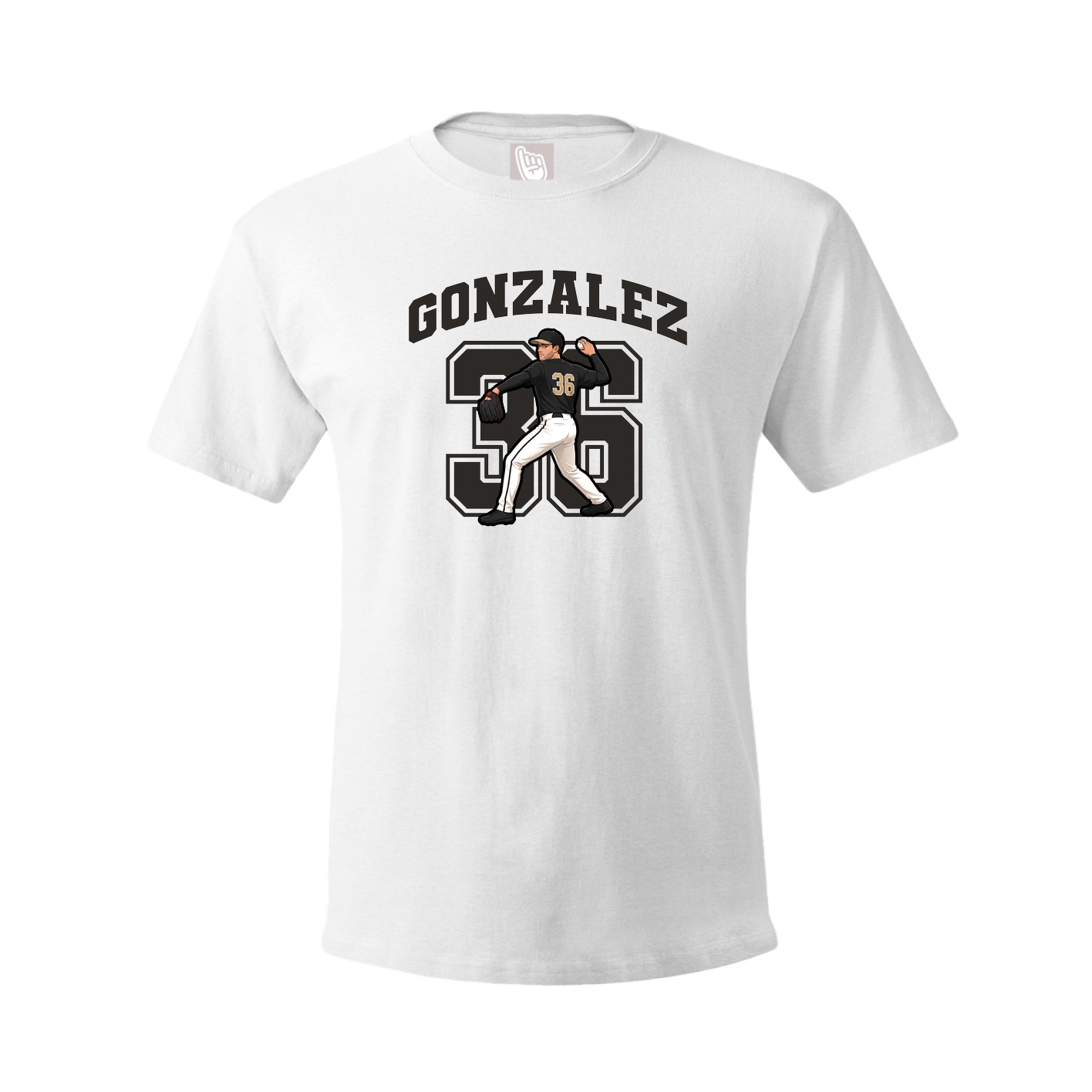 Youth Tee — Number in White