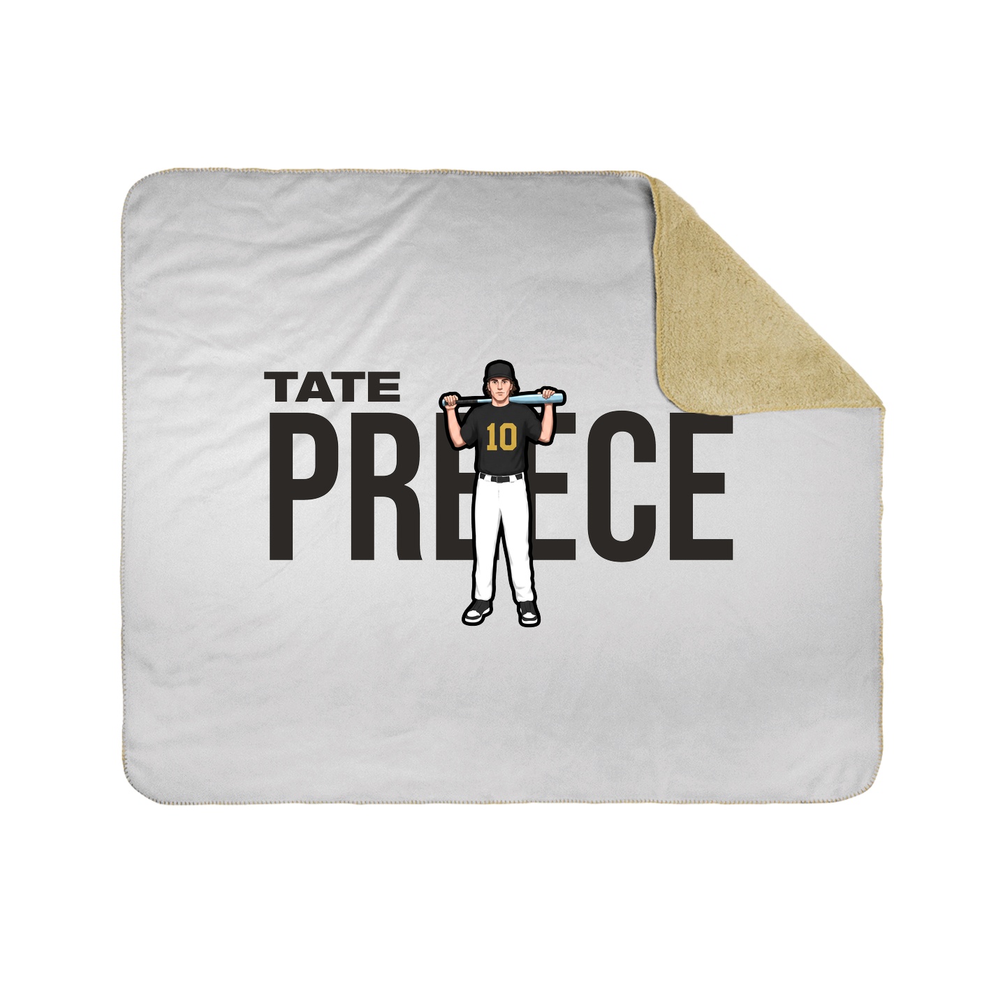 Throw Blanket — Player Name in White