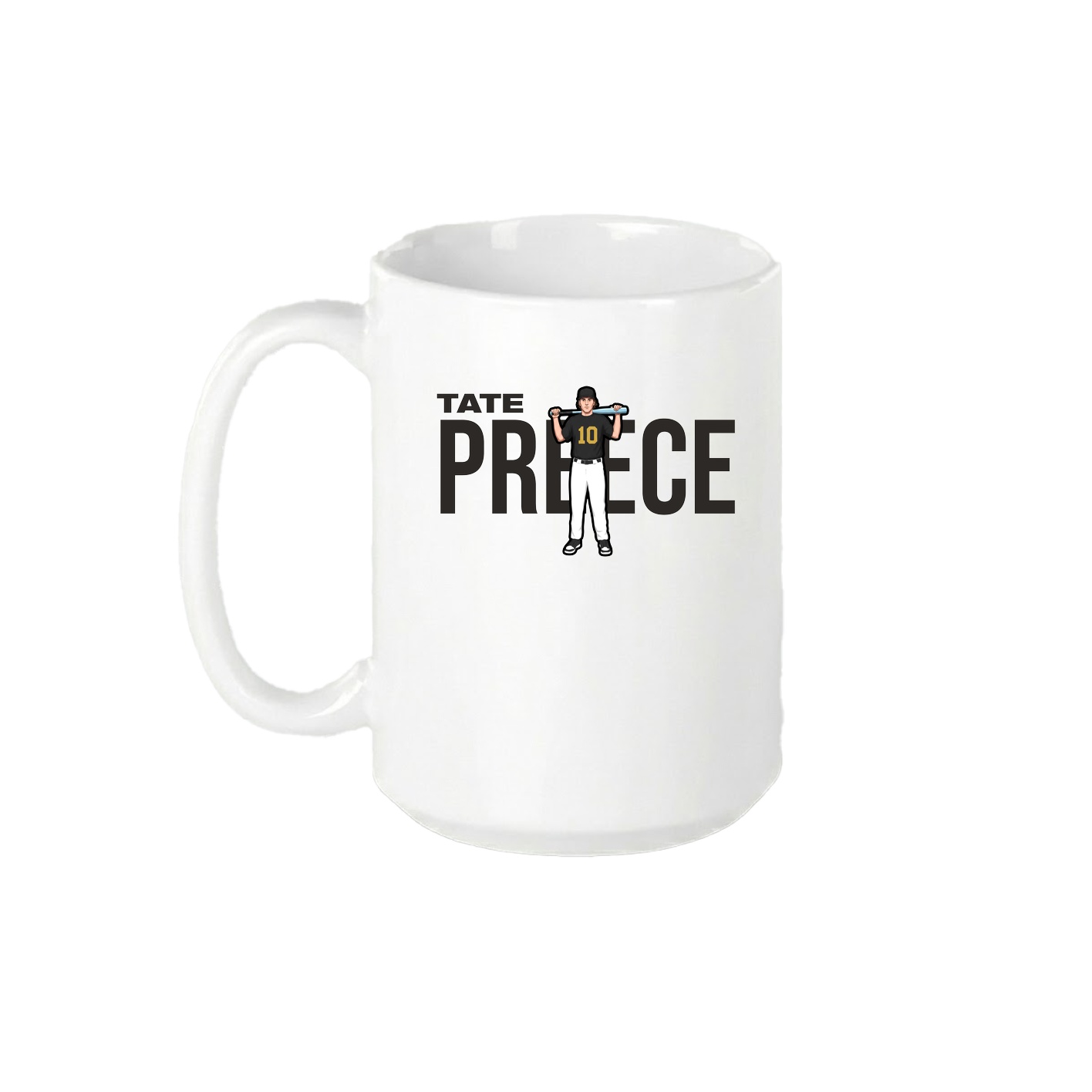 15oz Coffee Mug — Player Name in White