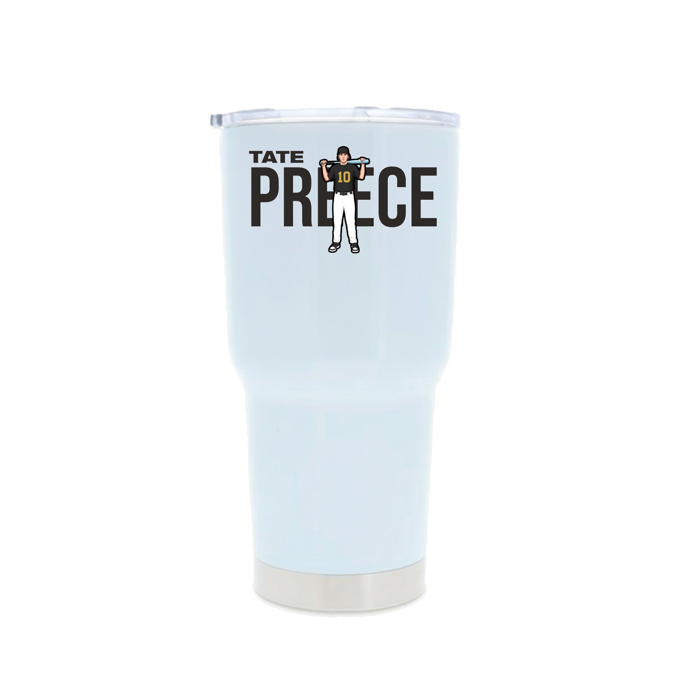 30oz Stainless Steel Tumbler — Player Name in White