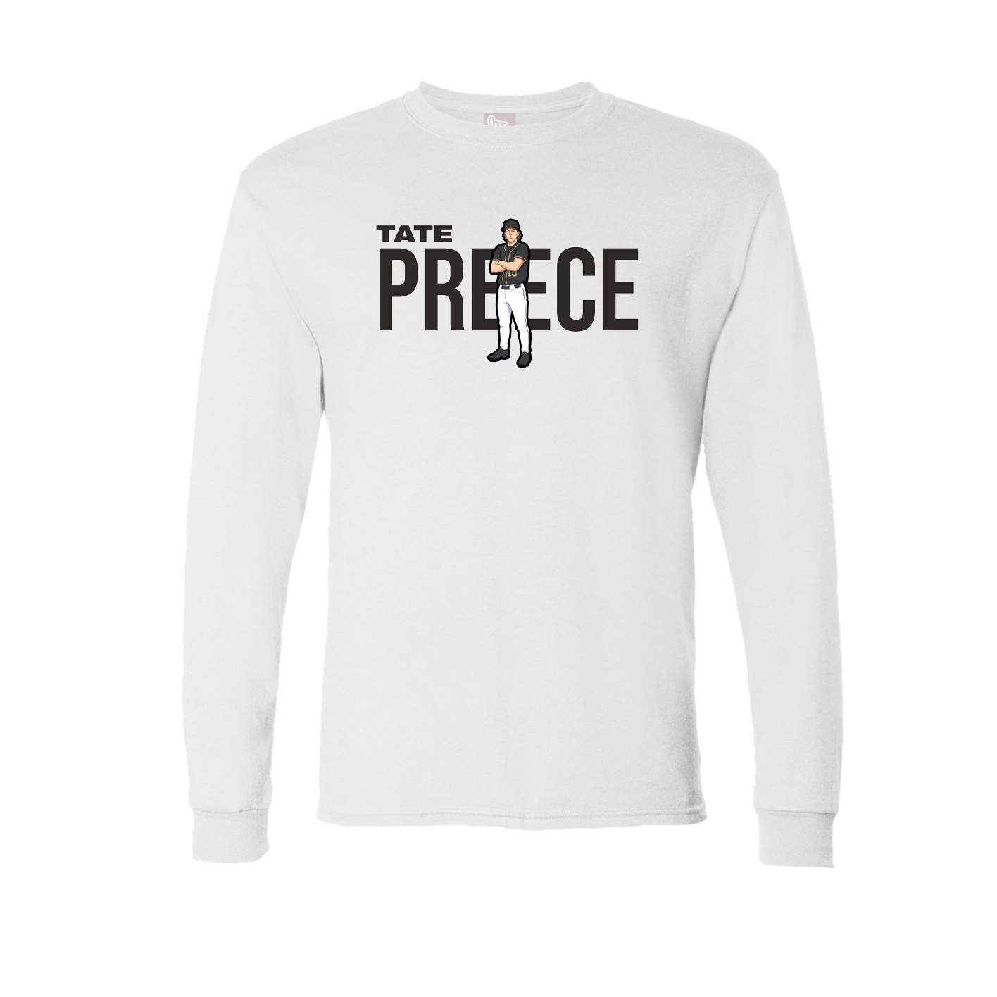 Long Sleeve Tee — Player Name in White