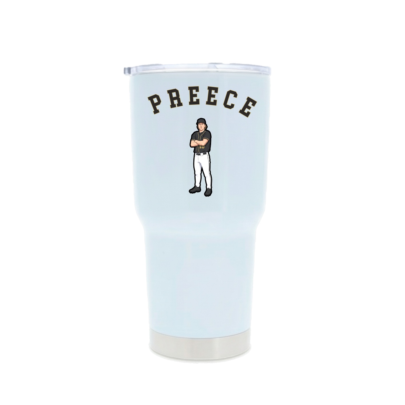 30oz Stainless Steel Tumbler — Shirsey Arch in White