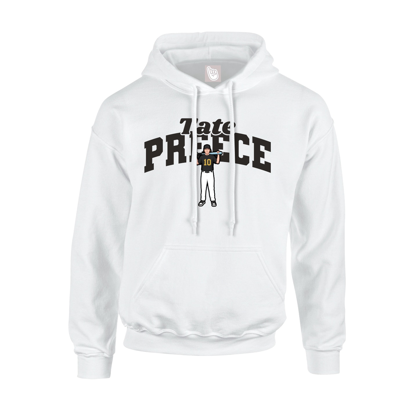 Youth Hoodie — Signature Arch in White