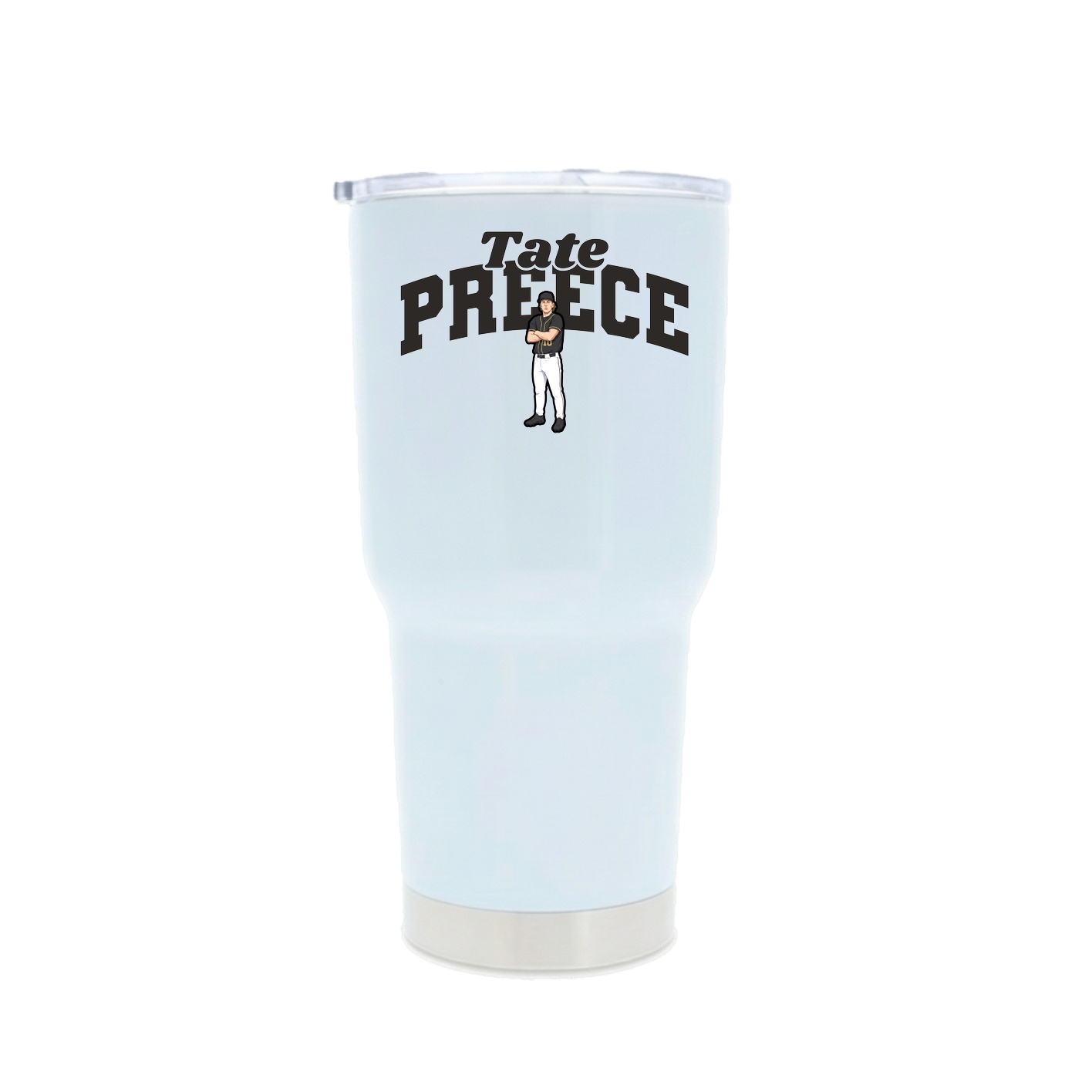 30oz Stainless Steel Tumbler — Signature Arch in White