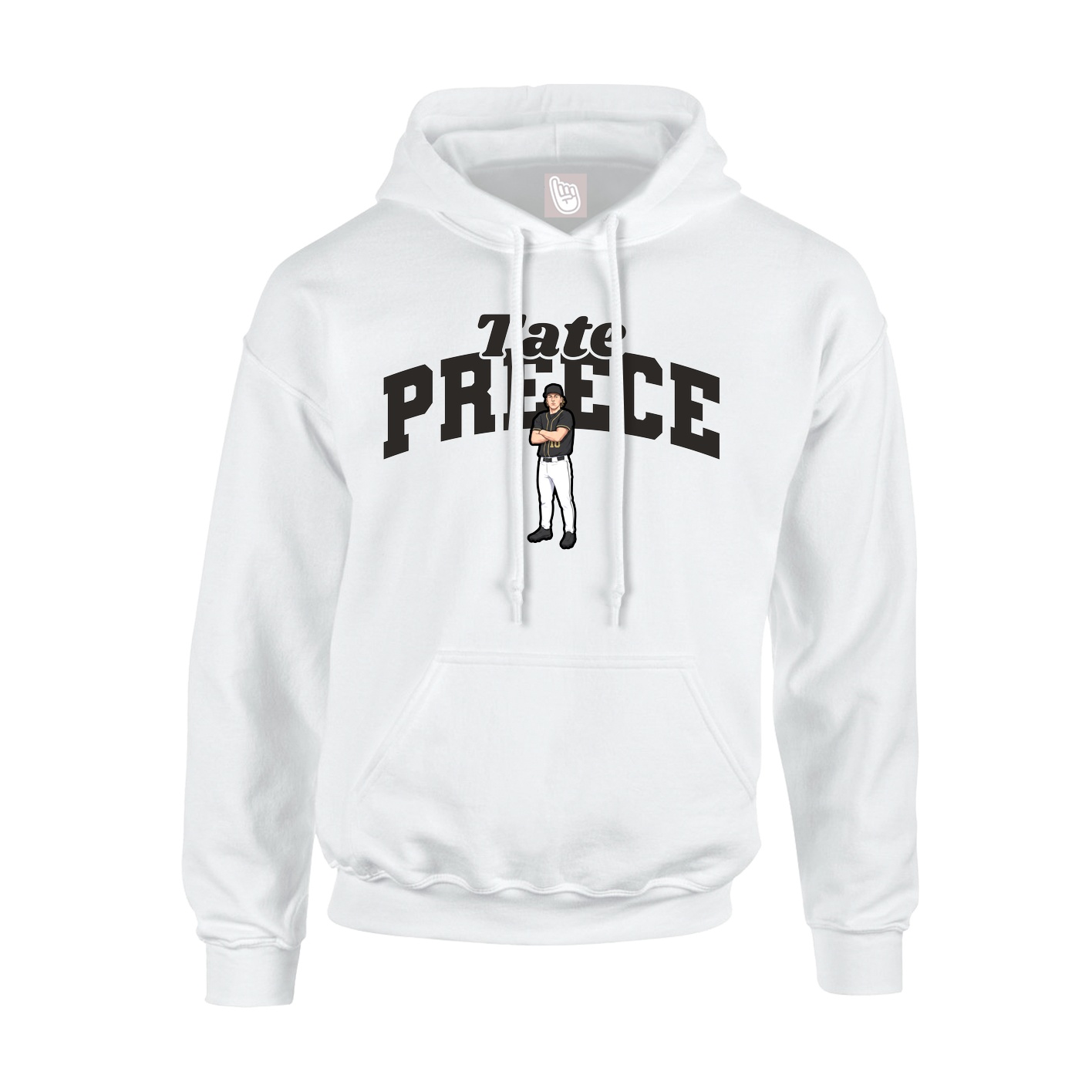 Hoodie — Signature Arch in White