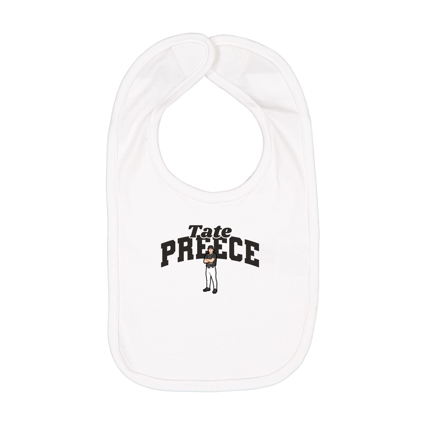 Infant Bib — Signature Arch in White