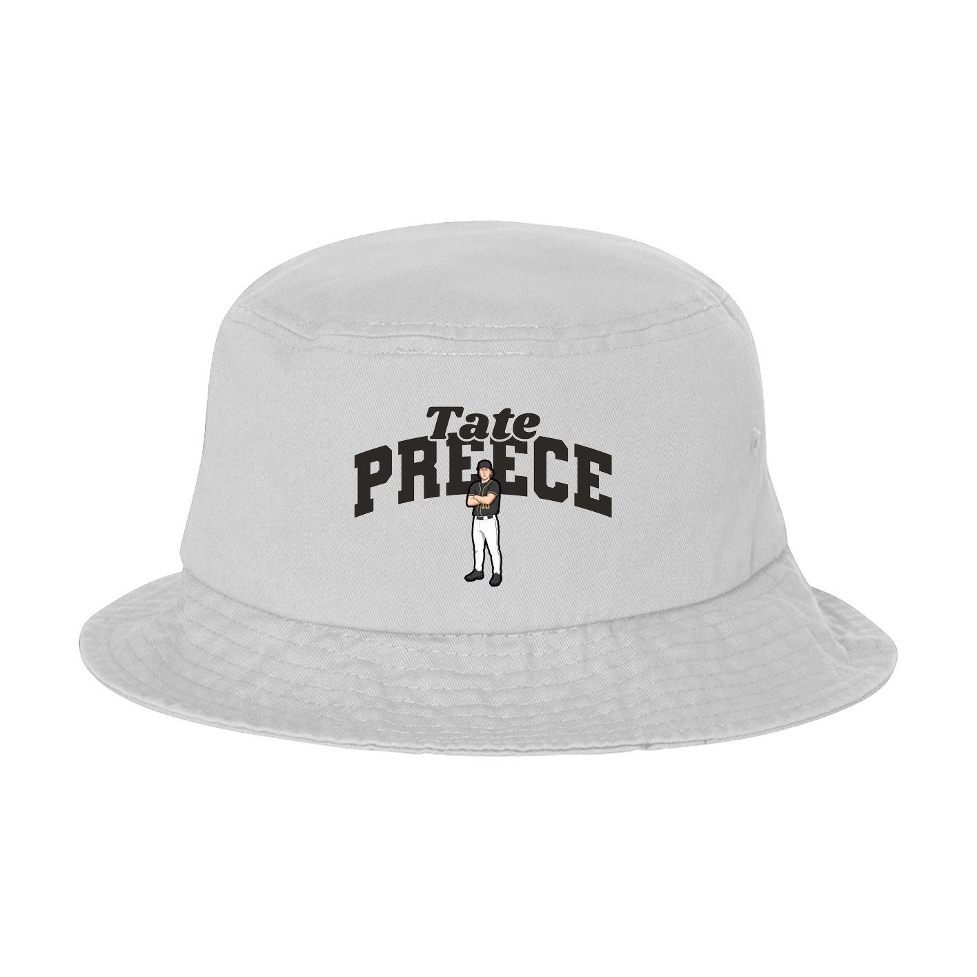 Bucket Cap — Signature Arch in White