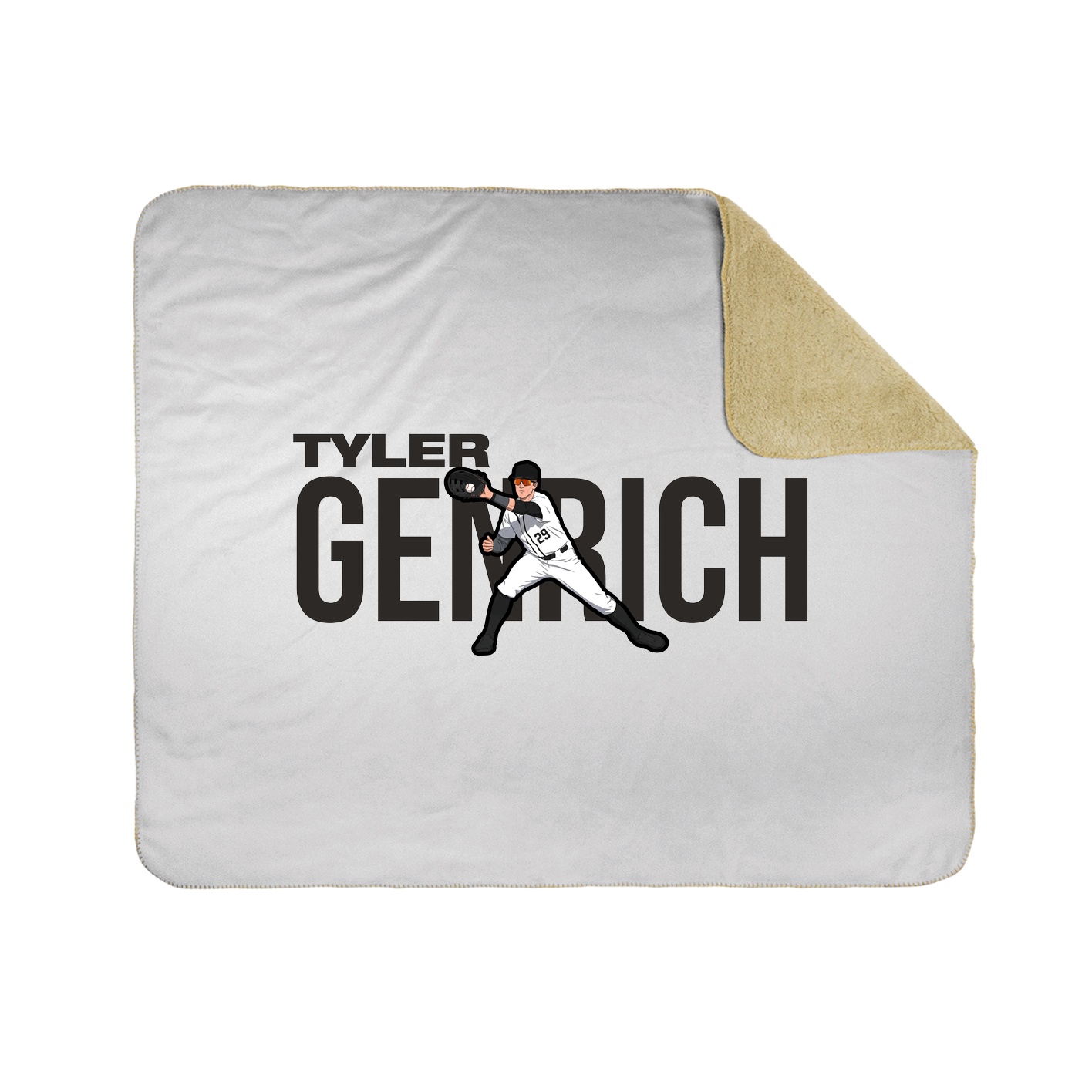 Throw Blanket — Player Name in White