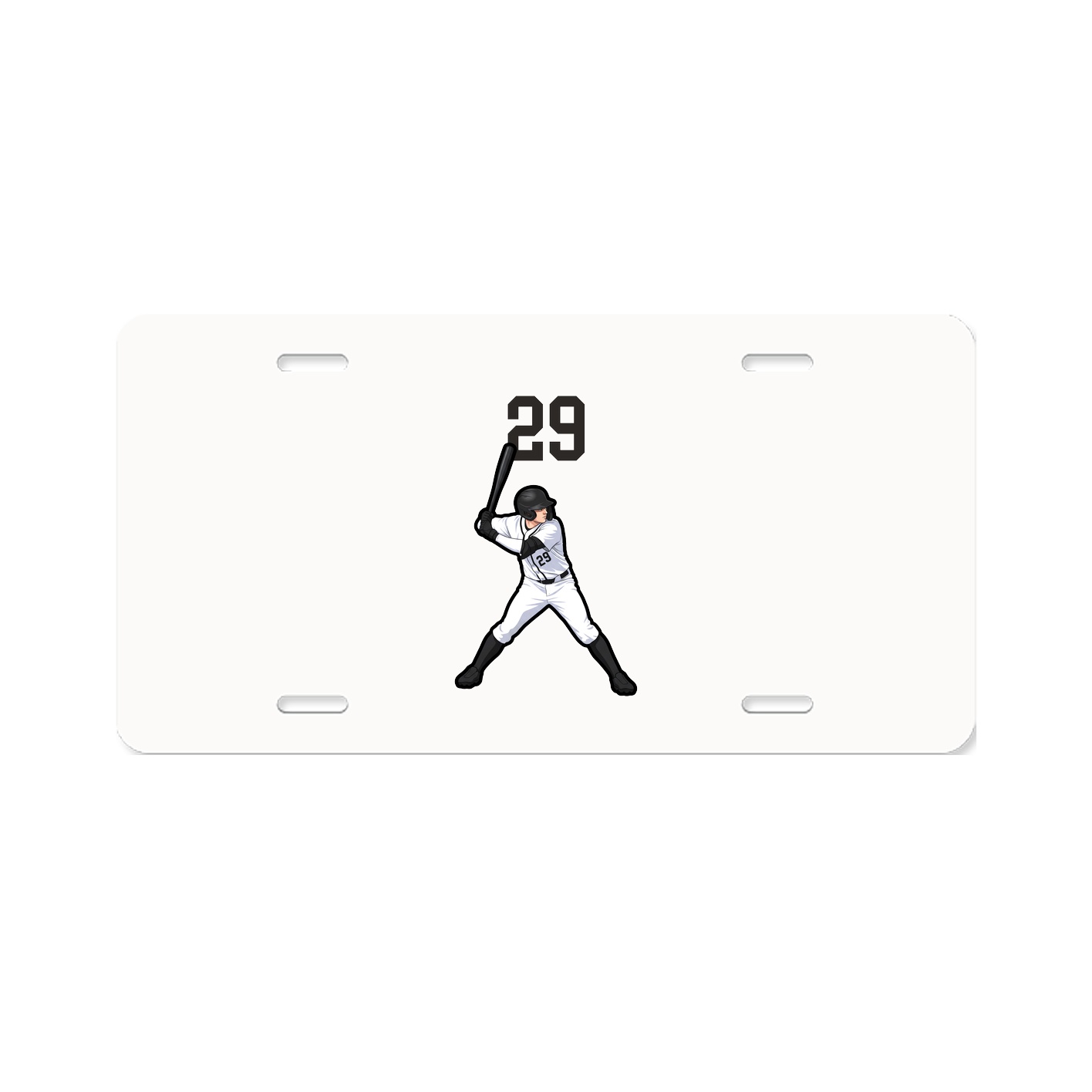 License Plate — Number Top in Classic