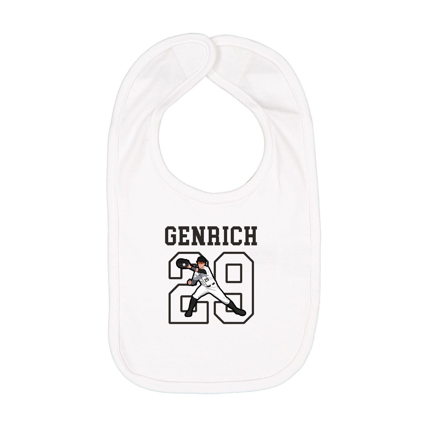 Infant Bib — Shirsey in White