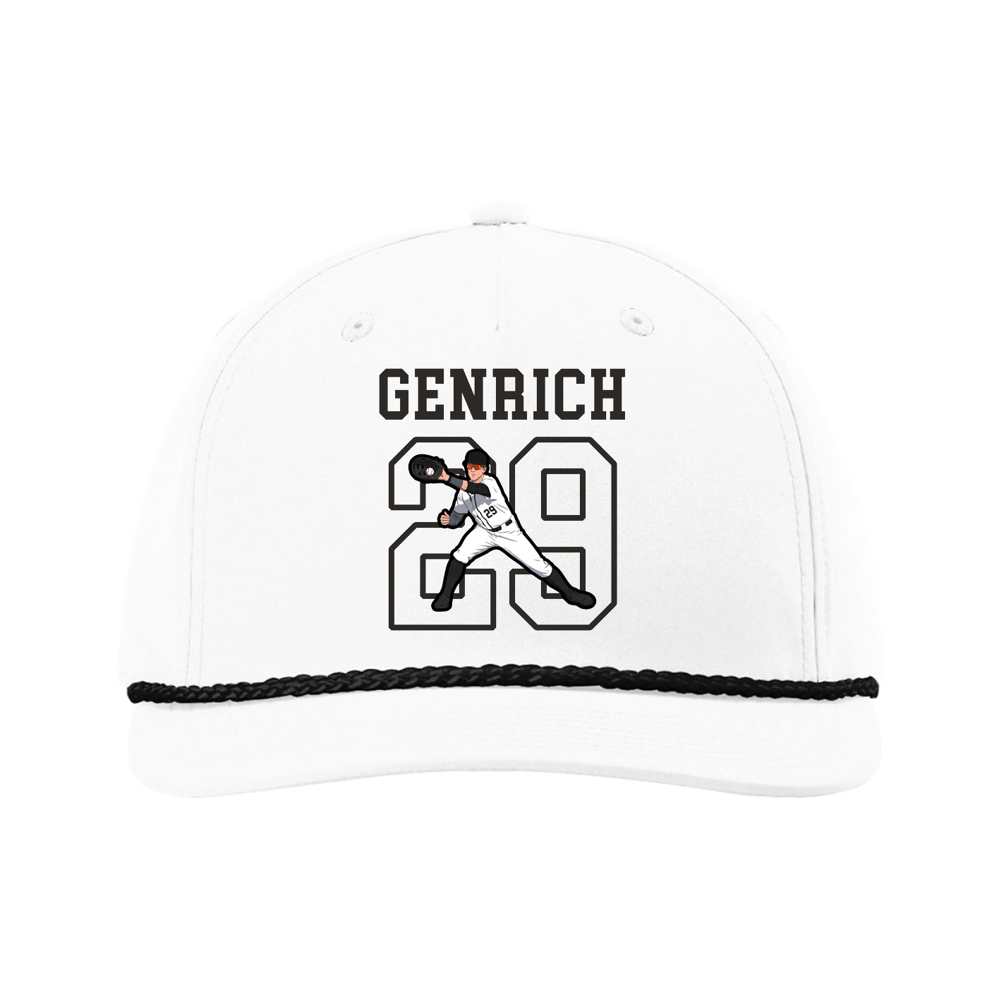 Five-Panel Classic Rope Cap — Shirsey in White