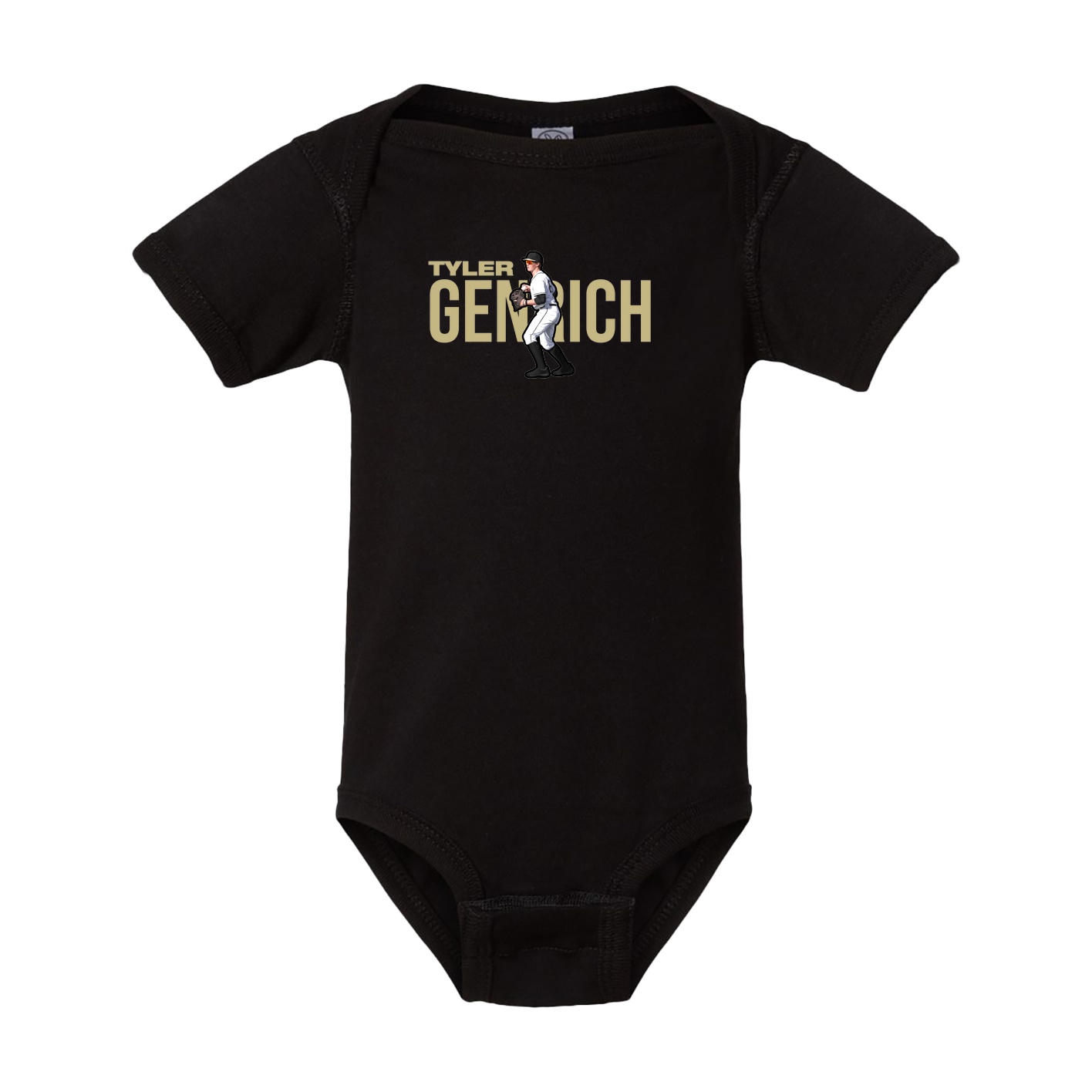 Baby Onesie — Player Name in Black