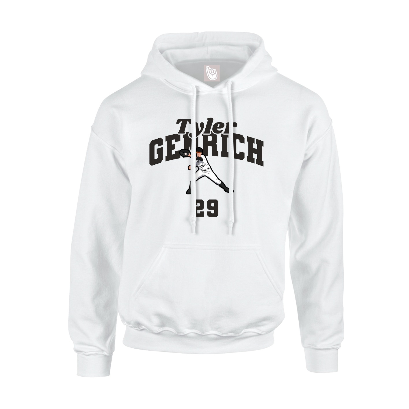 Hoodie — Signature Arch in White