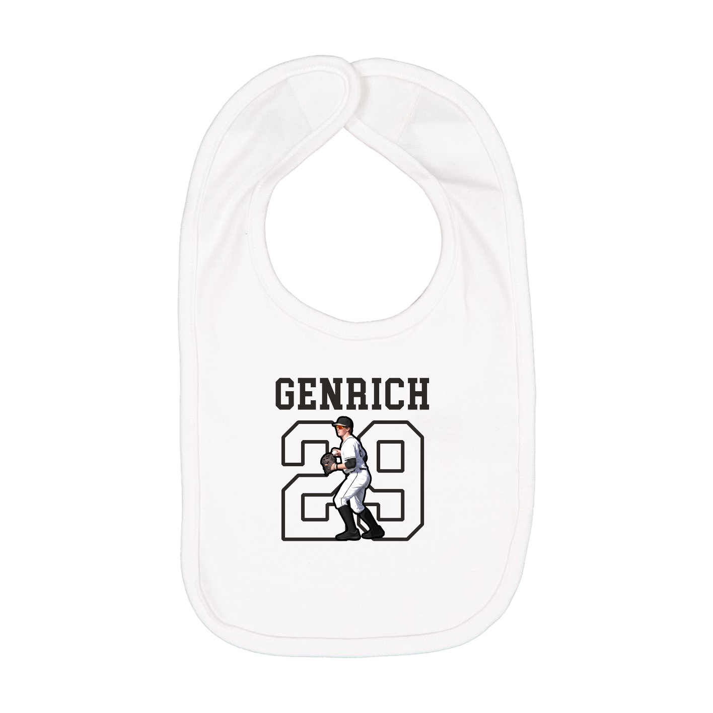 Infant Bib — Shirsey in White