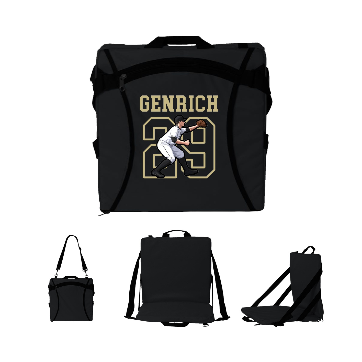 Folding Stadium Seat — Shirsey in Black