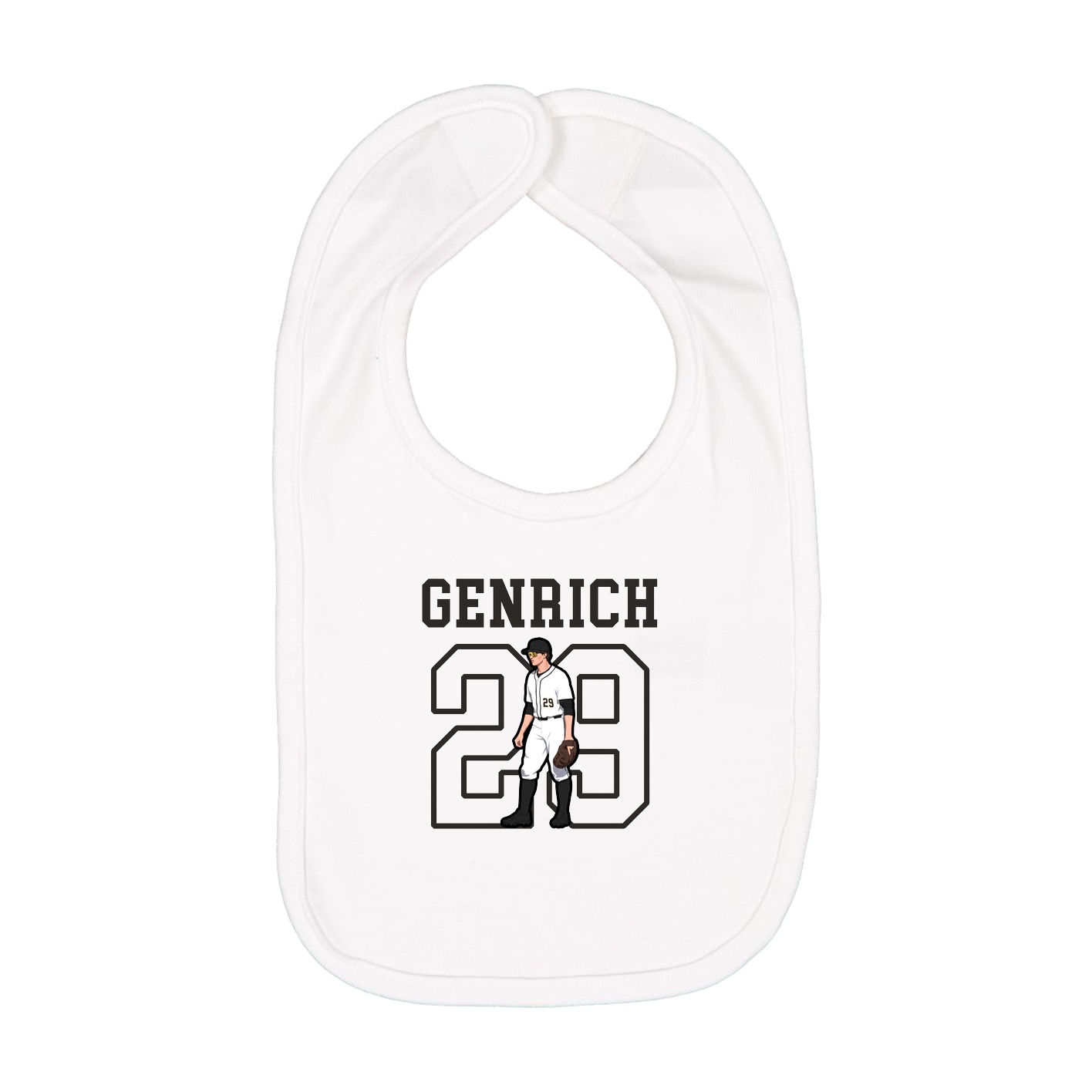 Infant Bib — Shirsey in White