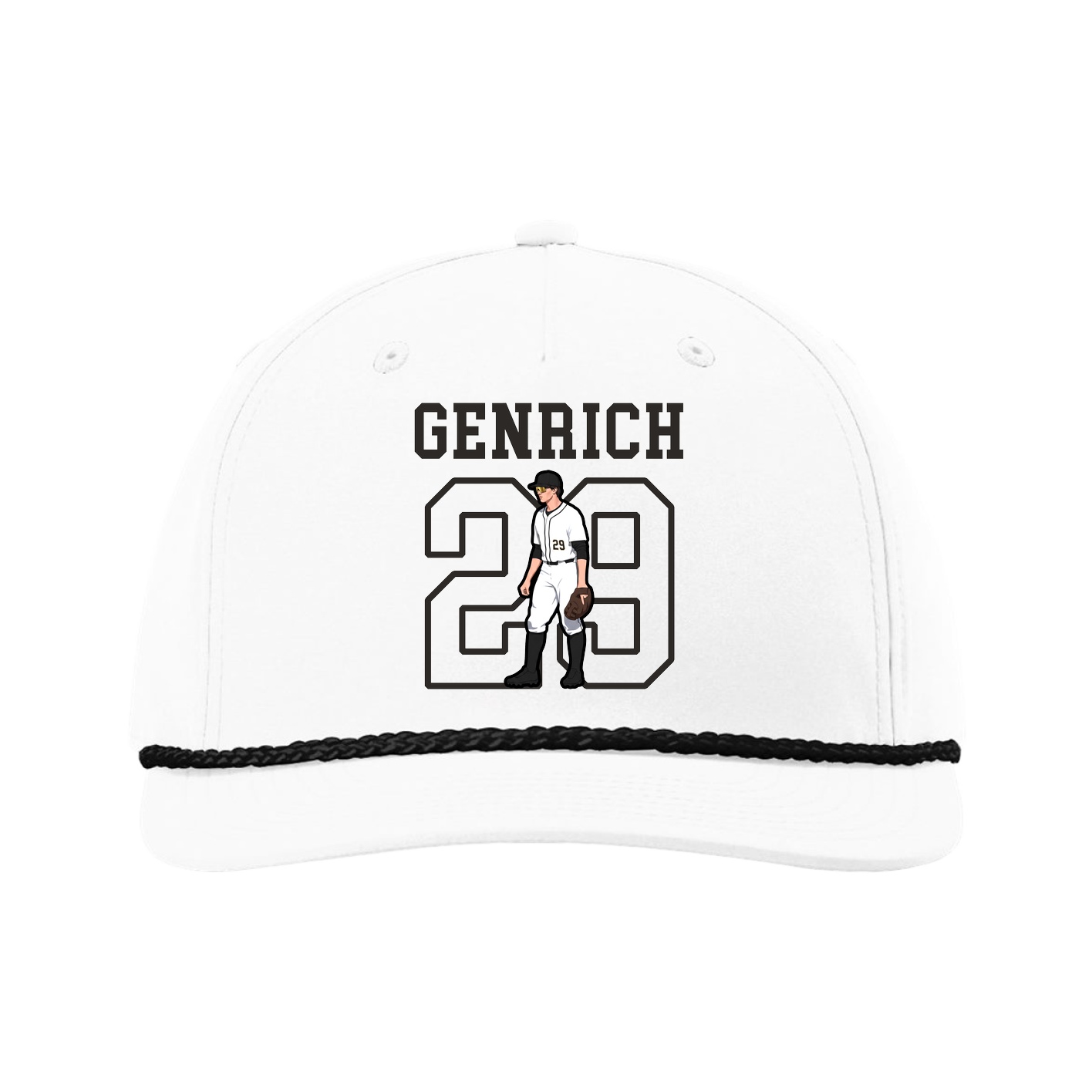 Five-Panel Classic Rope Cap — Shirsey in White
